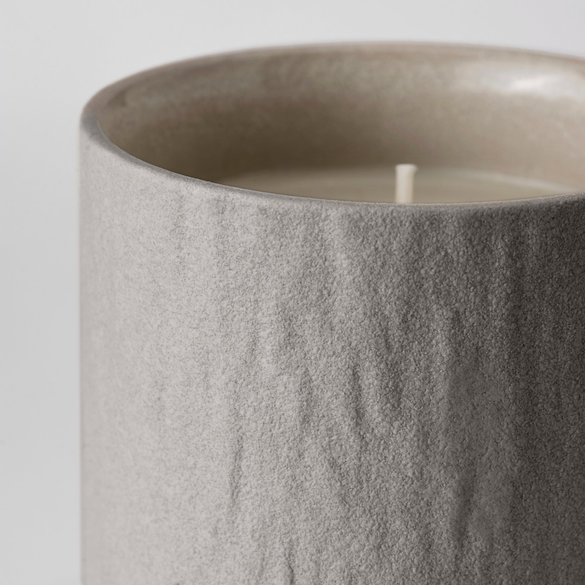 SILKESTRÄD, scented candle in ceramic jar/dew & moss, 45 hr, 405.703.95