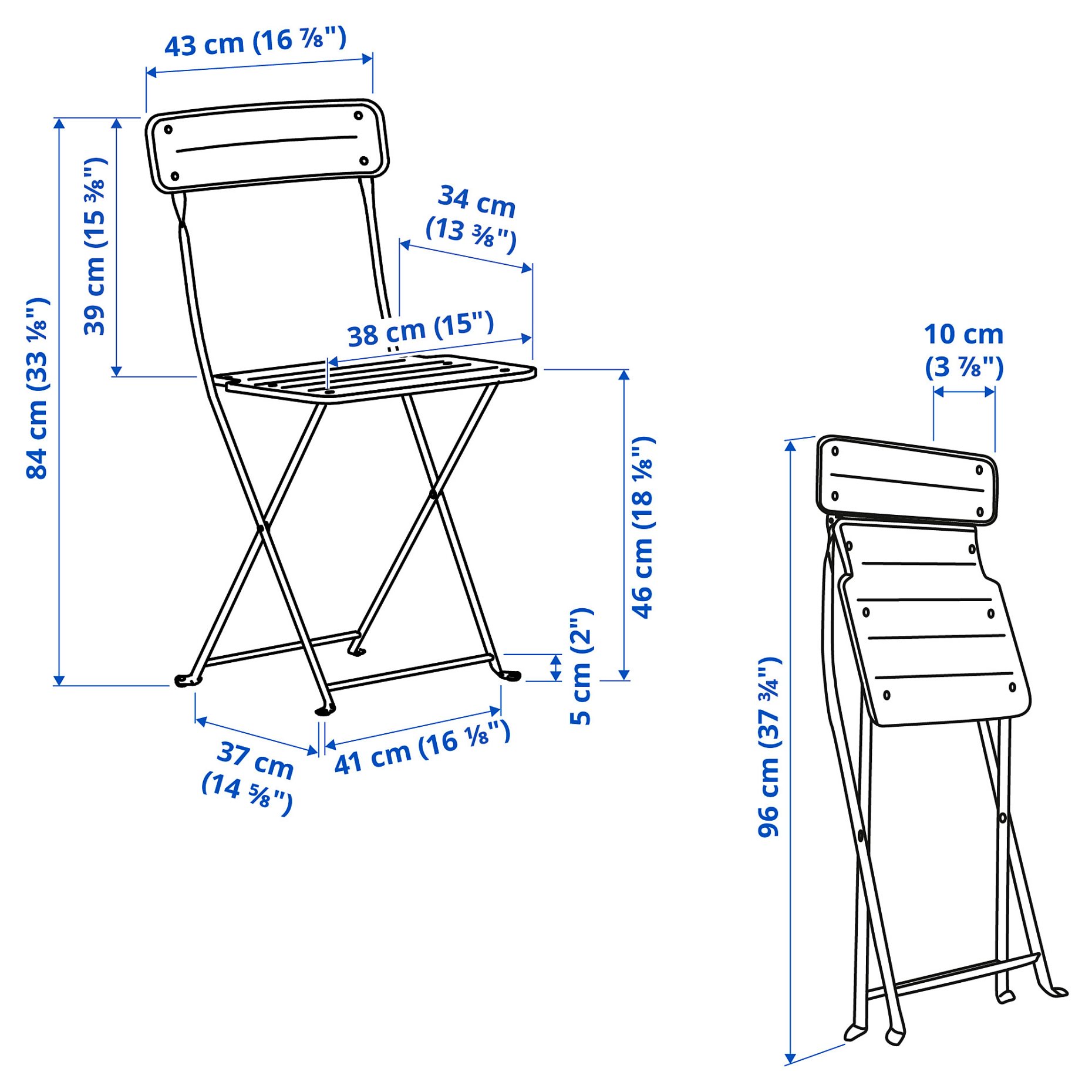 SUNDSÖ, folding chair, outdoor, 405.758.83