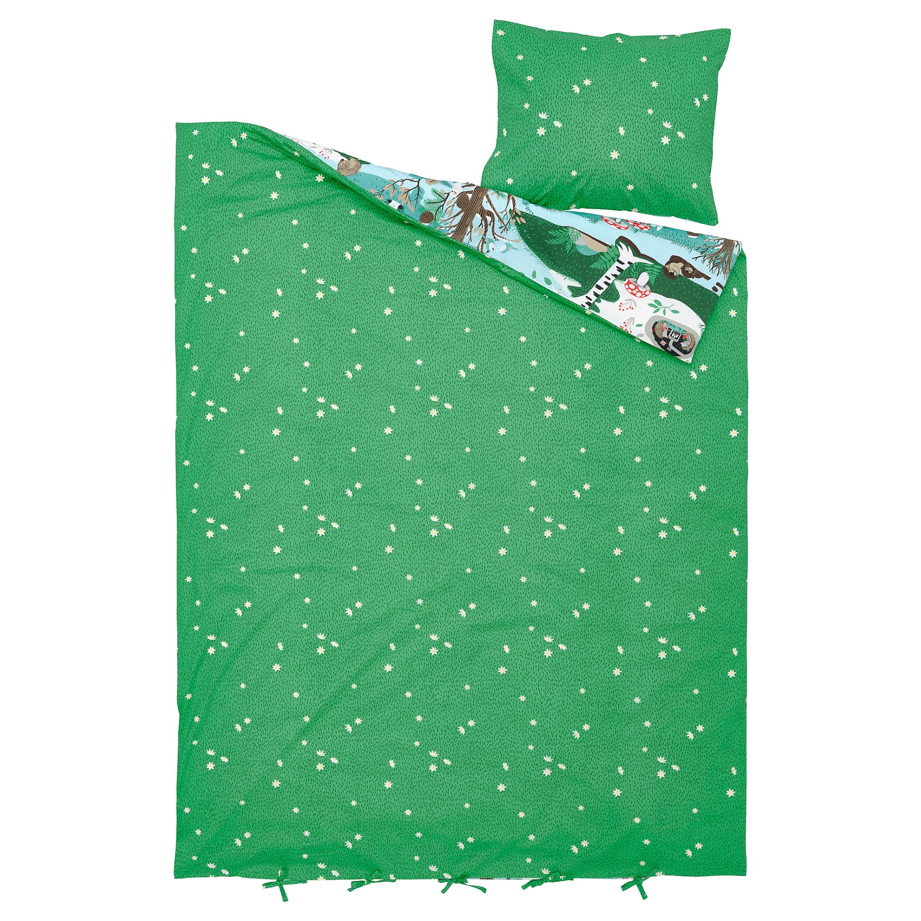 SKOGSDUVA, duvet cover and pillowcase/forest pattern, 150x200/50x60 cm, 405.768.30