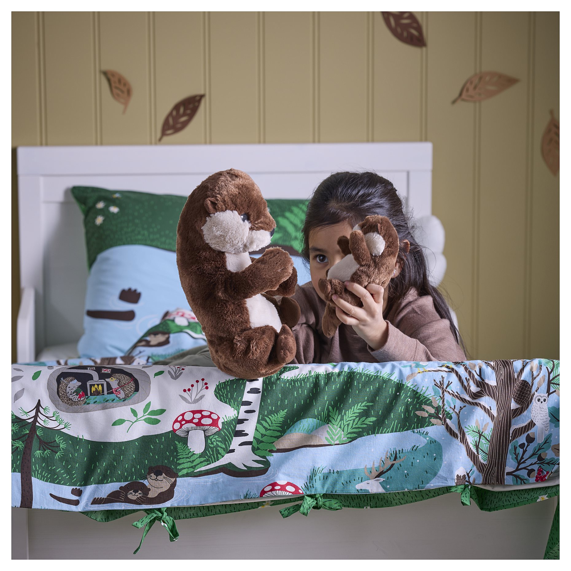 SKOGSDUVA, duvet cover and pillowcase/forest pattern, 150x200/50x60 cm, 405.768.30