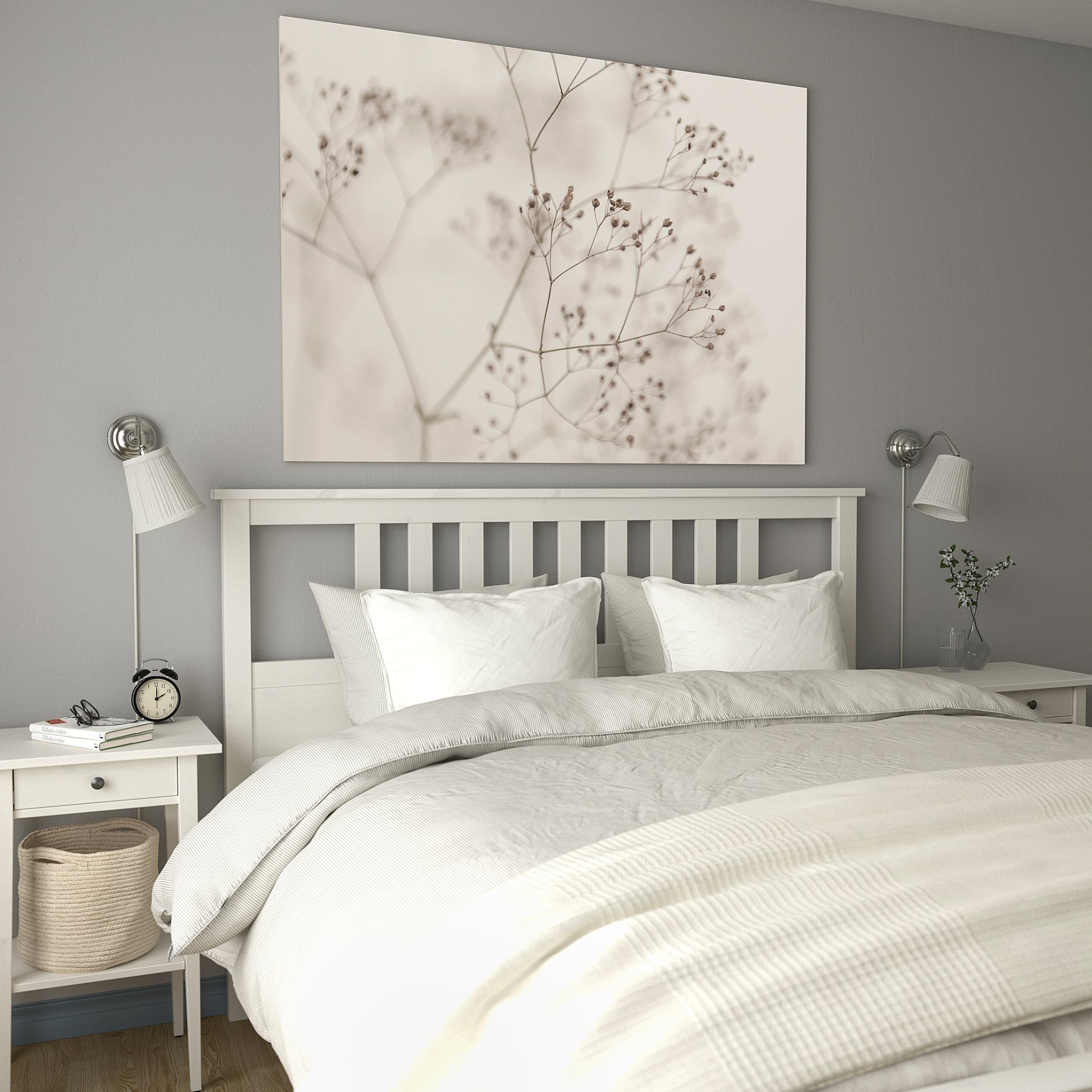 BJÖRKSTA, καμβάς/άνθη-λεπτομέρεια, 140x100 cm, 405.789.14