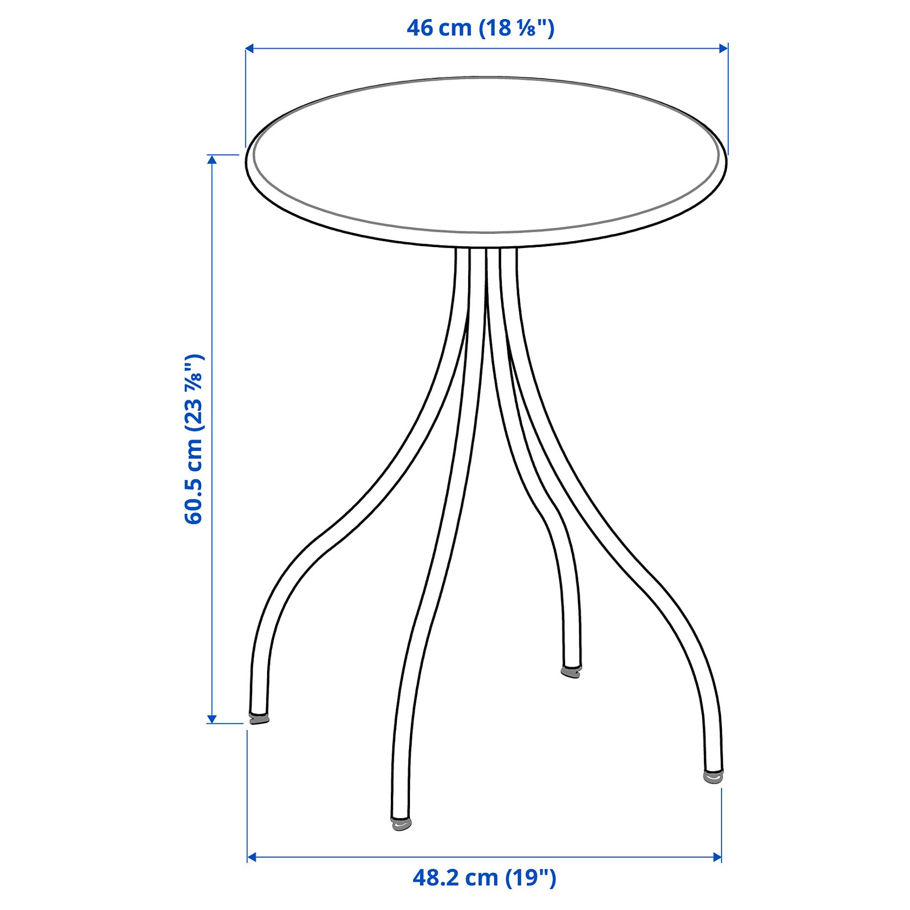 TANEBRO, side table, 46 cm, 405.789.71