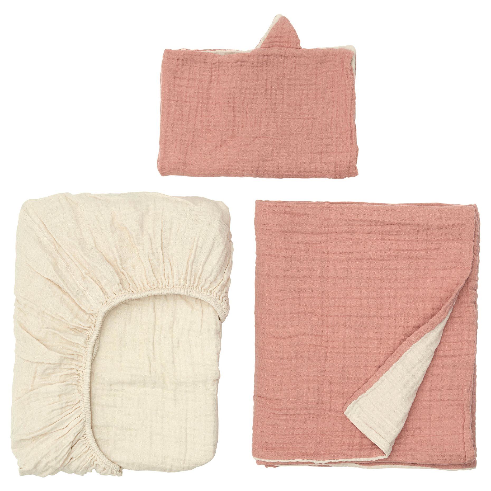 GULDVÄVARE, 3-piece bedlinen set for cot, 70x140 cm, 405.885.88
