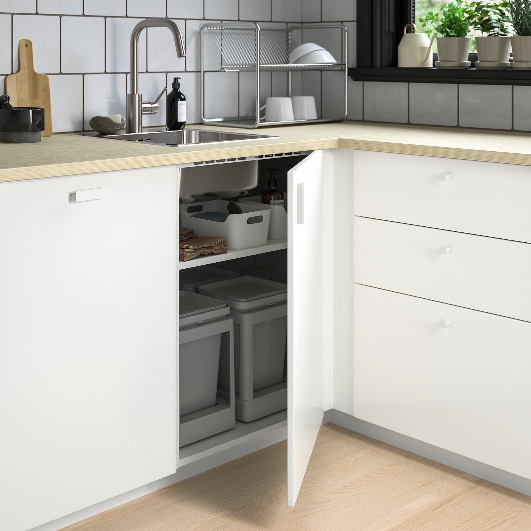 METOD, corner base cabinet frame, 128x68x80 cm, 405.967.53