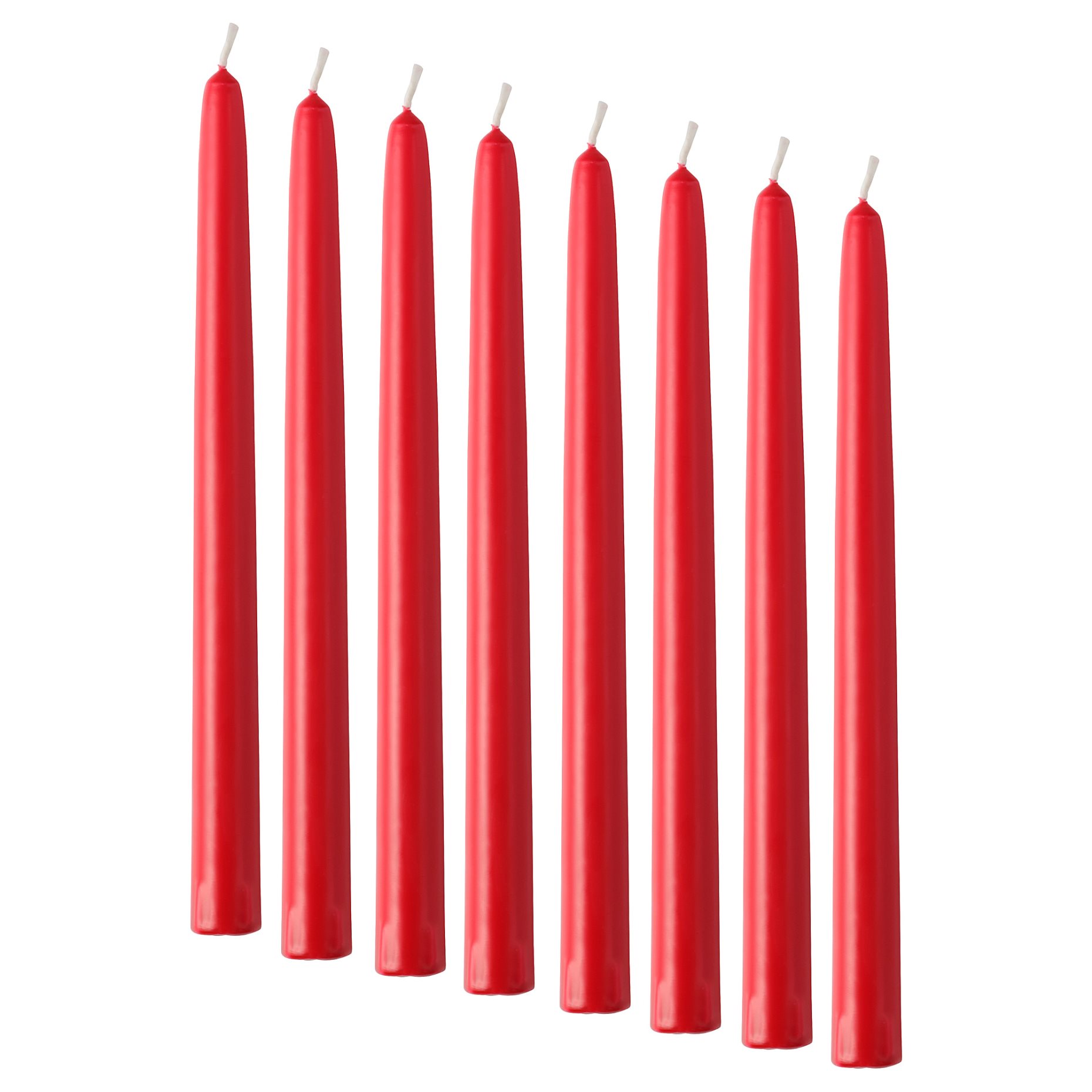 VINTERFINT, unscented taper candle/8 pack, 25 cm, 405.995.15