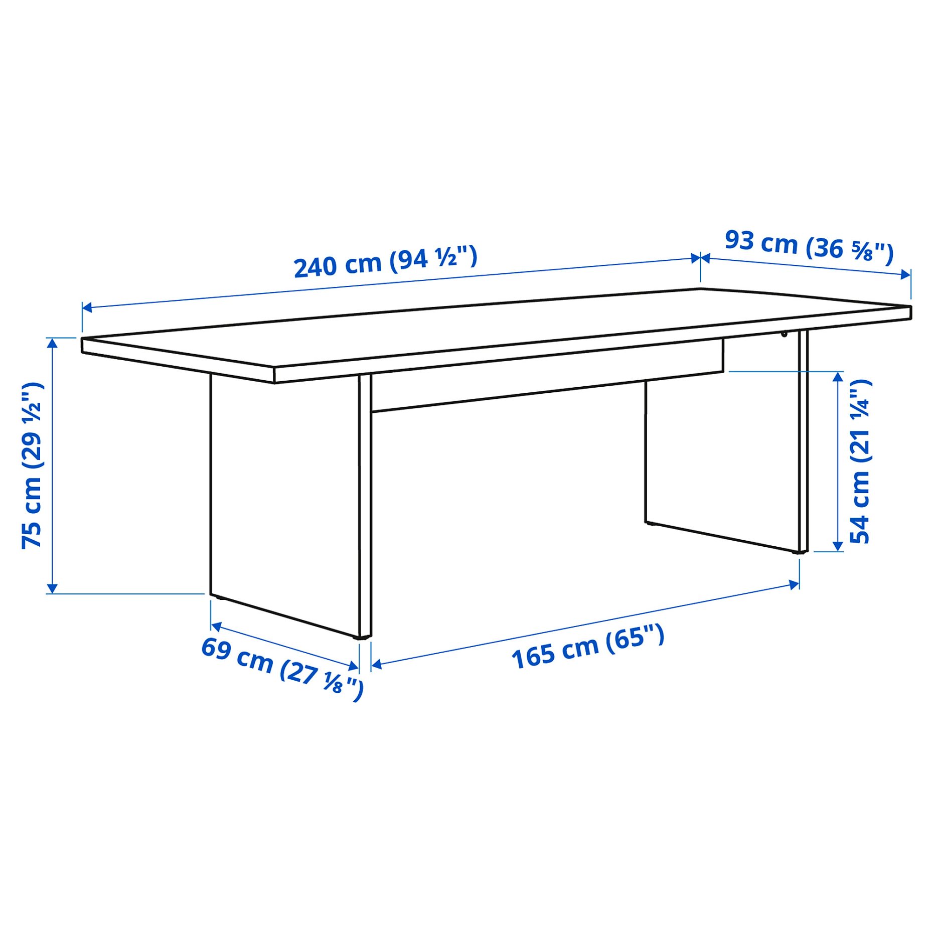 BERGSHYTTAN, table, 240x93 cm, 406.082.42
