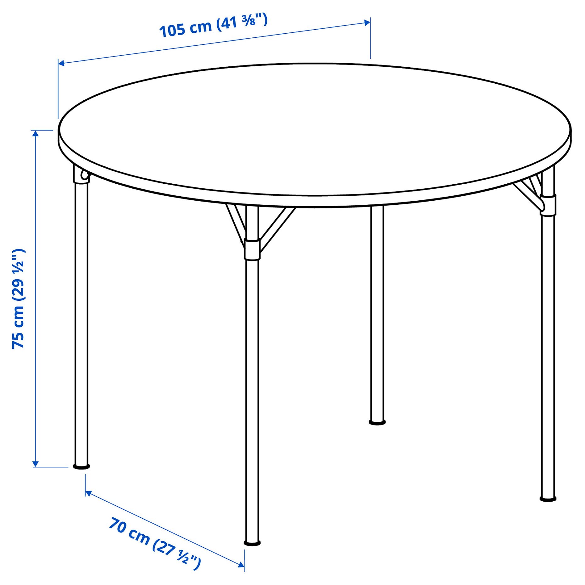 GRÖTÅN, τραπέζι, 105 cm, 406.104.24