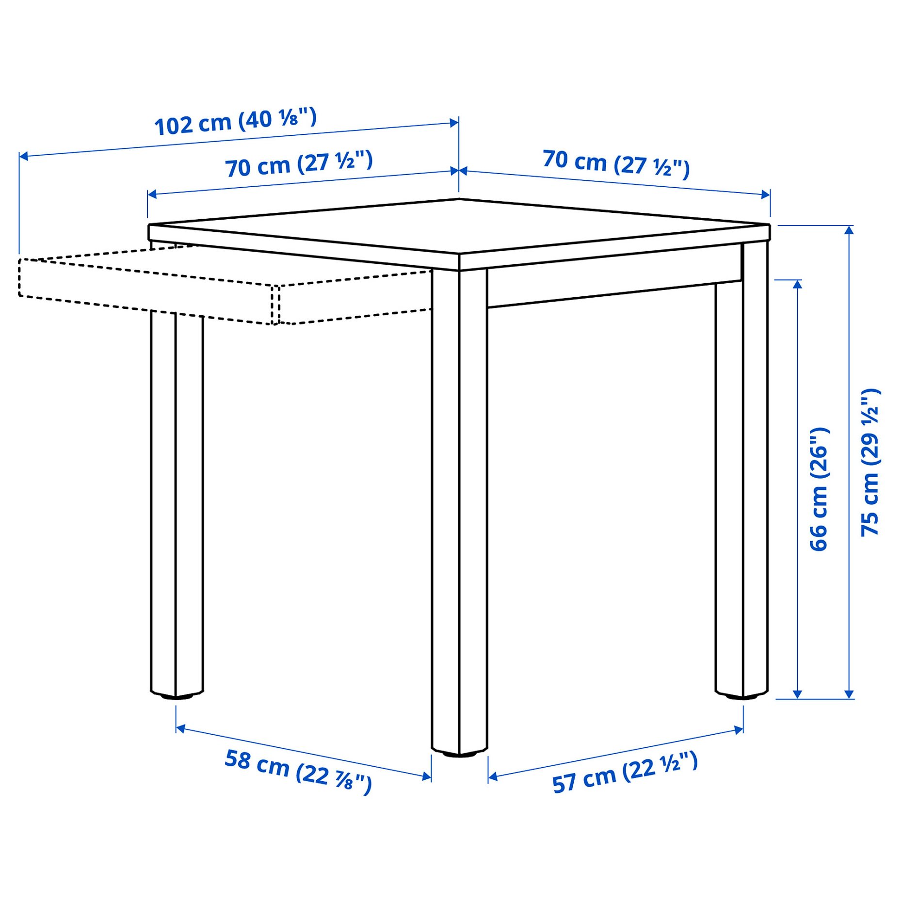 IKEA PS 2026, table with drawer, 70x70 cm, 406.178.78