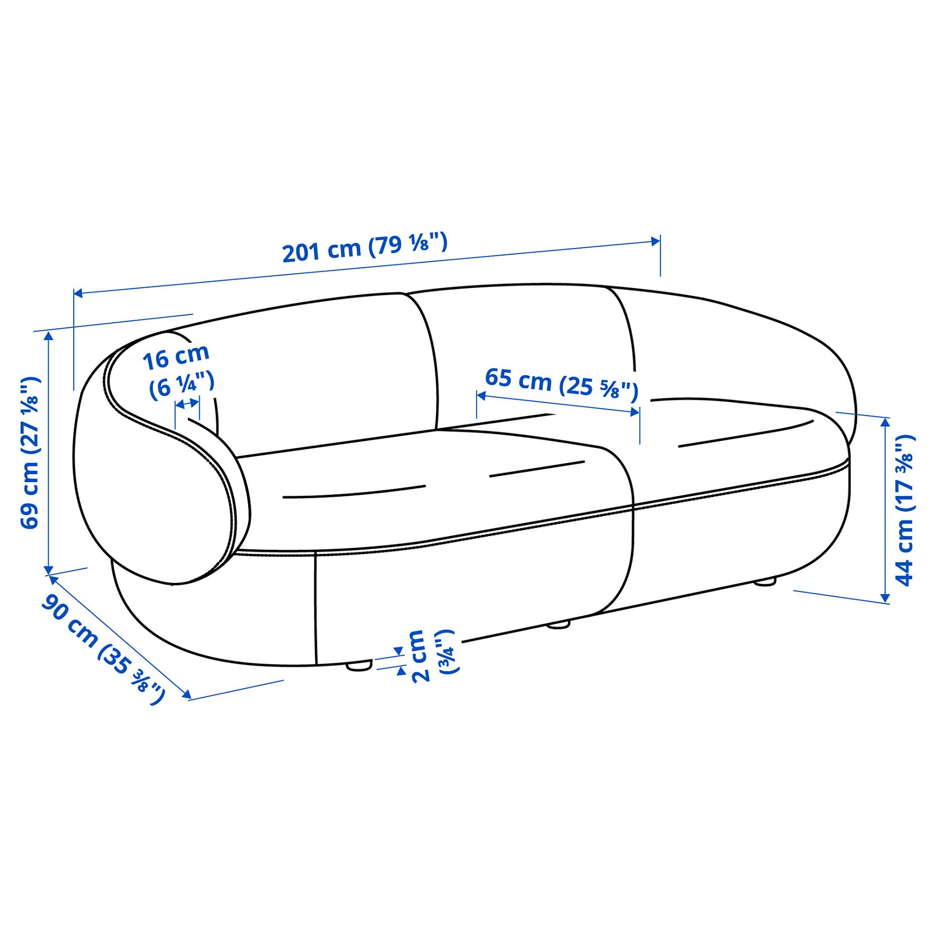 LILLESÄTER, 3-seat sofa, 406.190.71