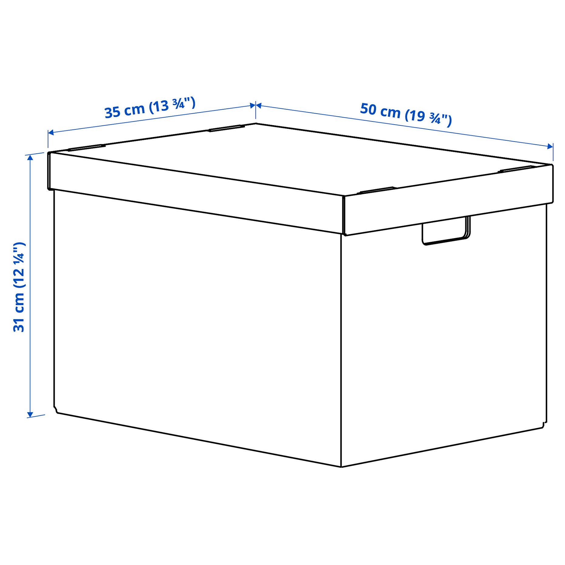 SVARTTRÄDA, box with lid 2 pack, 35x50x31 cm, 406.233.46