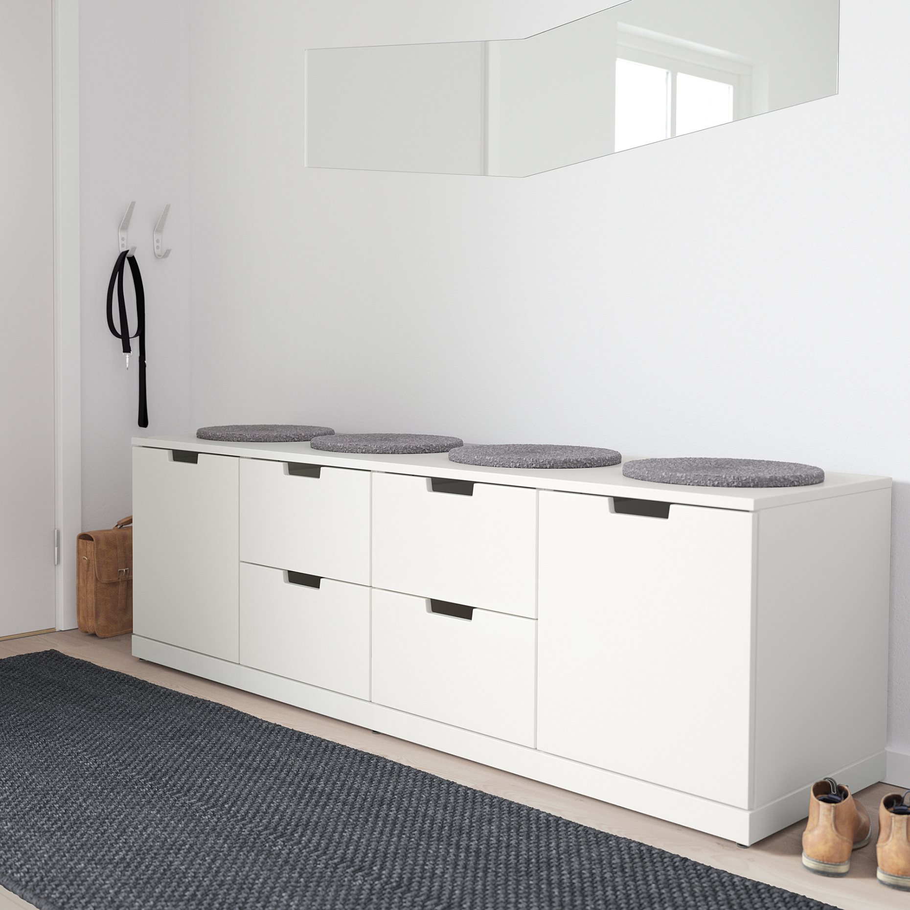 NORDLI, chest of 6 drawers, 160X54 cm, 492.766.29