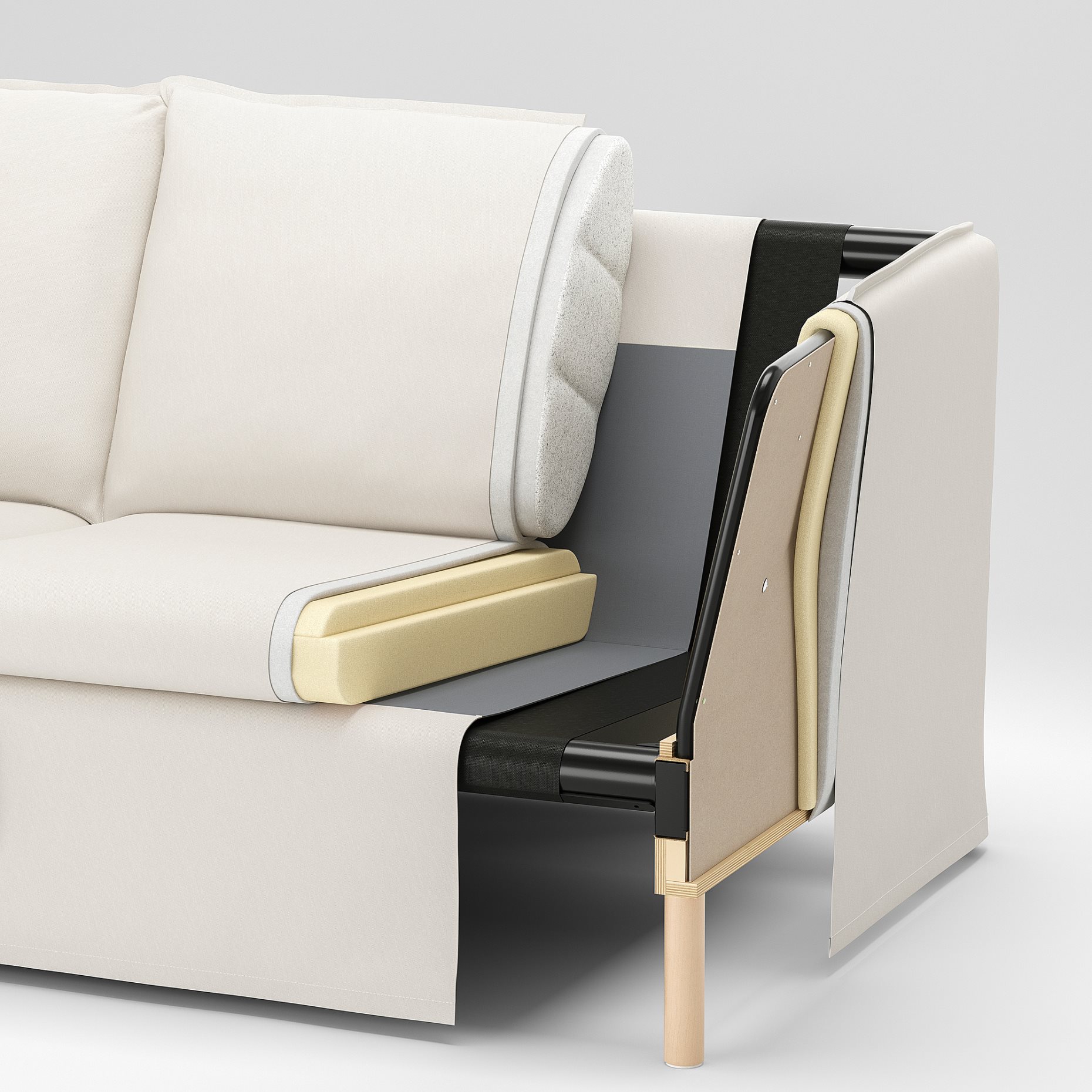 BACKSÄLEN, 3-seat sofa, 493.931.57