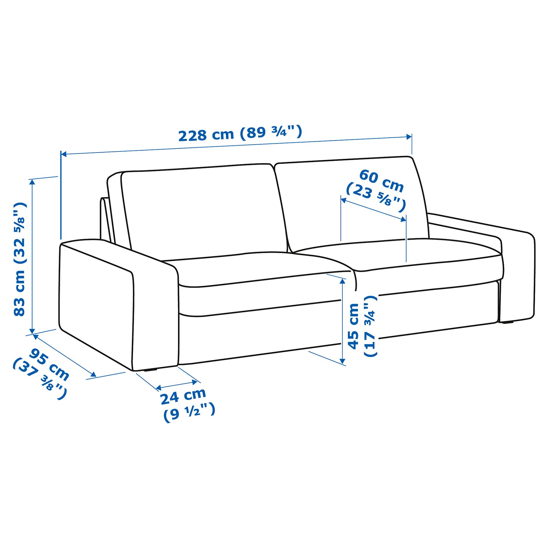 KIVIK, 3-seat sofa, 494.405.97