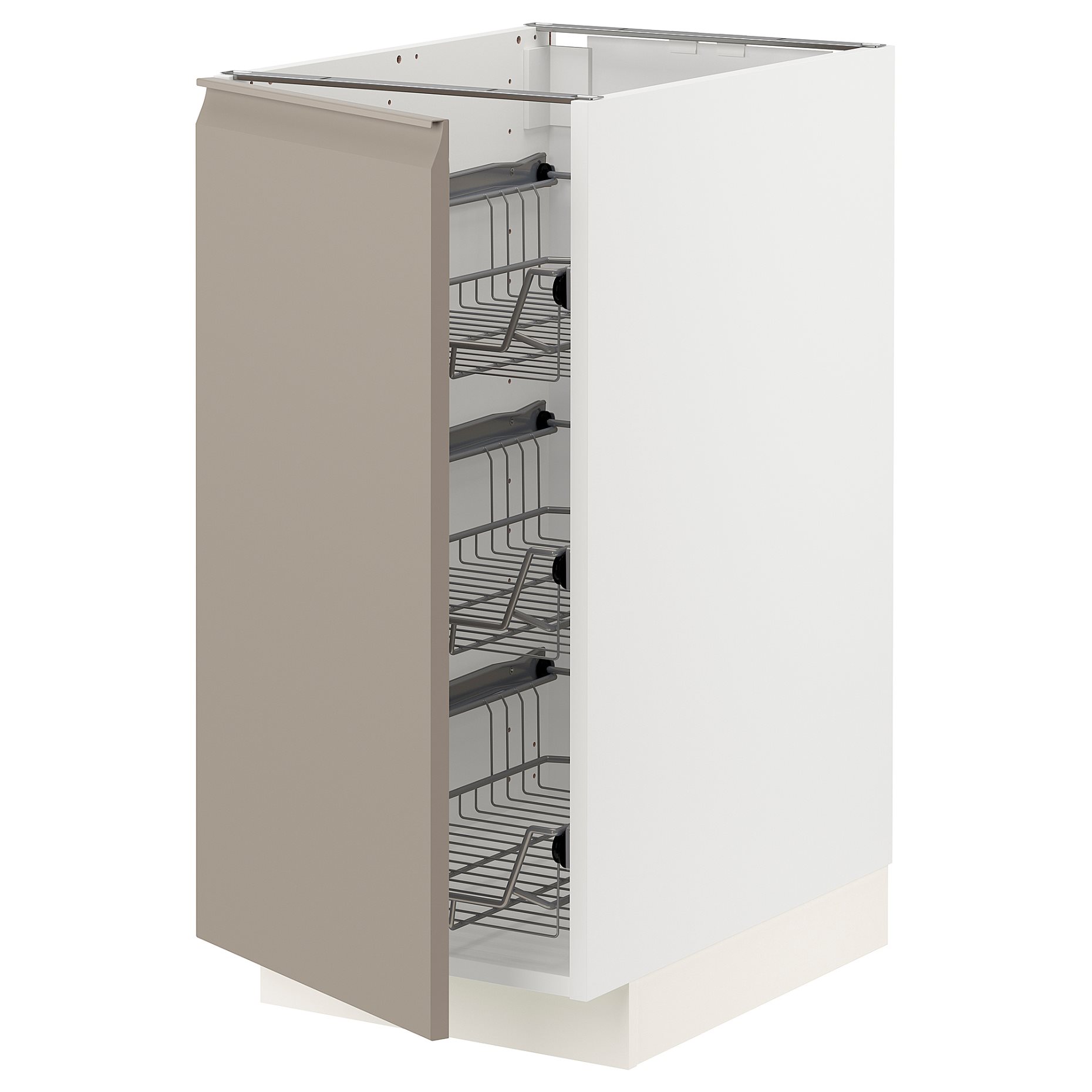 METOD, base cabinet with wire baskets, 40x60 cm, 494.925.72