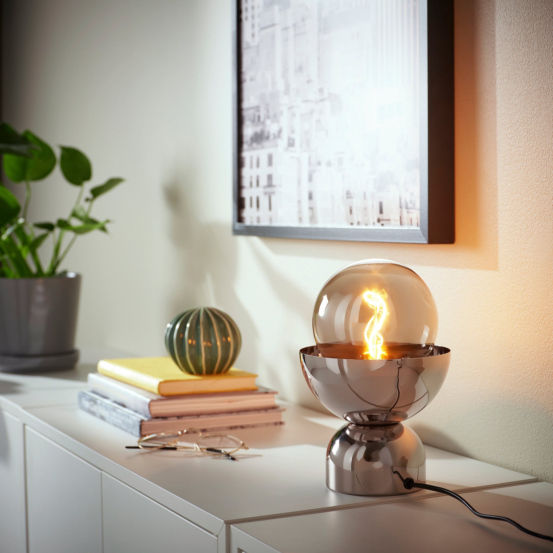 ACKJA/MOLNART, table lamp with light bulb, 495.150.31