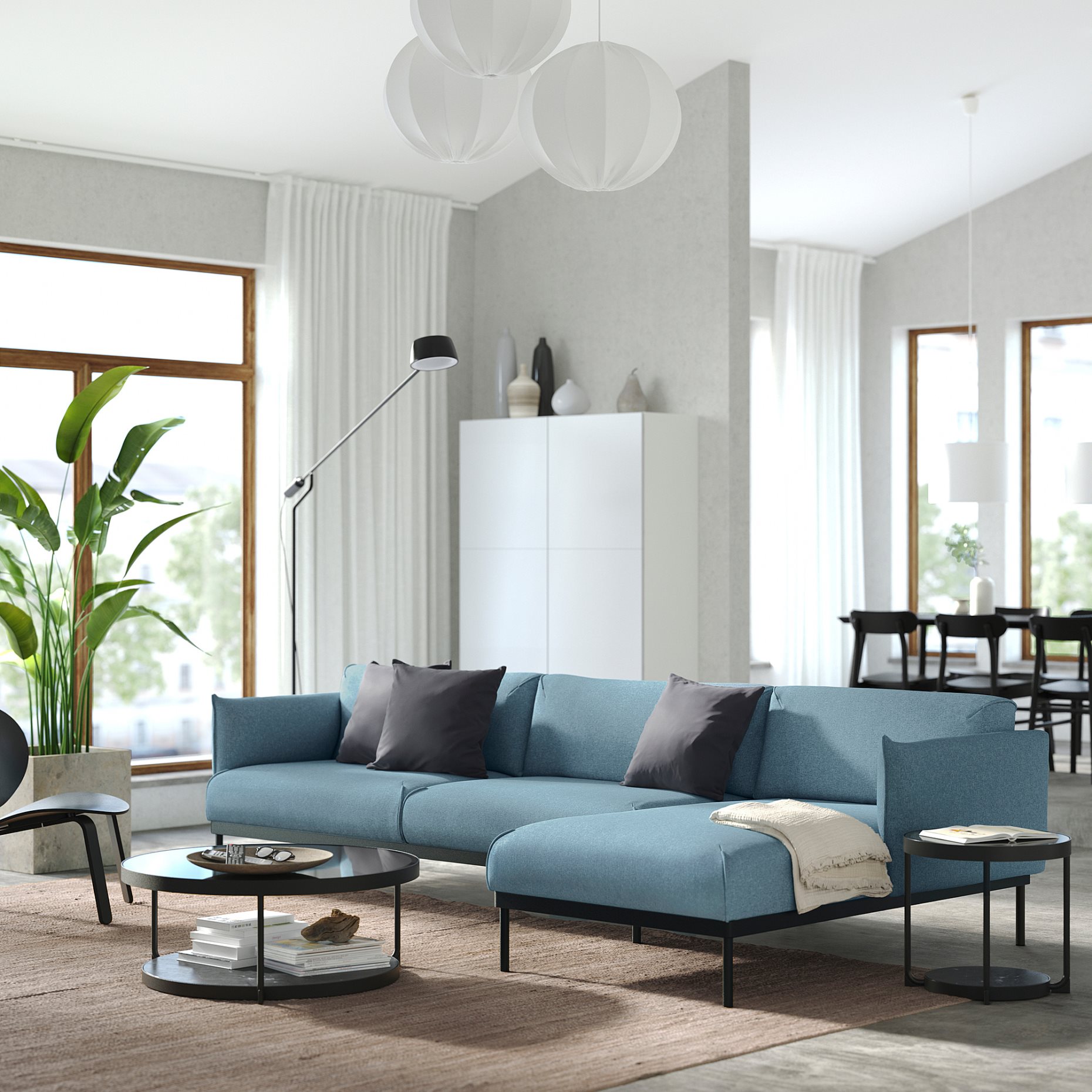 ÄPPLARYD, 4-seat sofa with chaise longue, 495.281.80