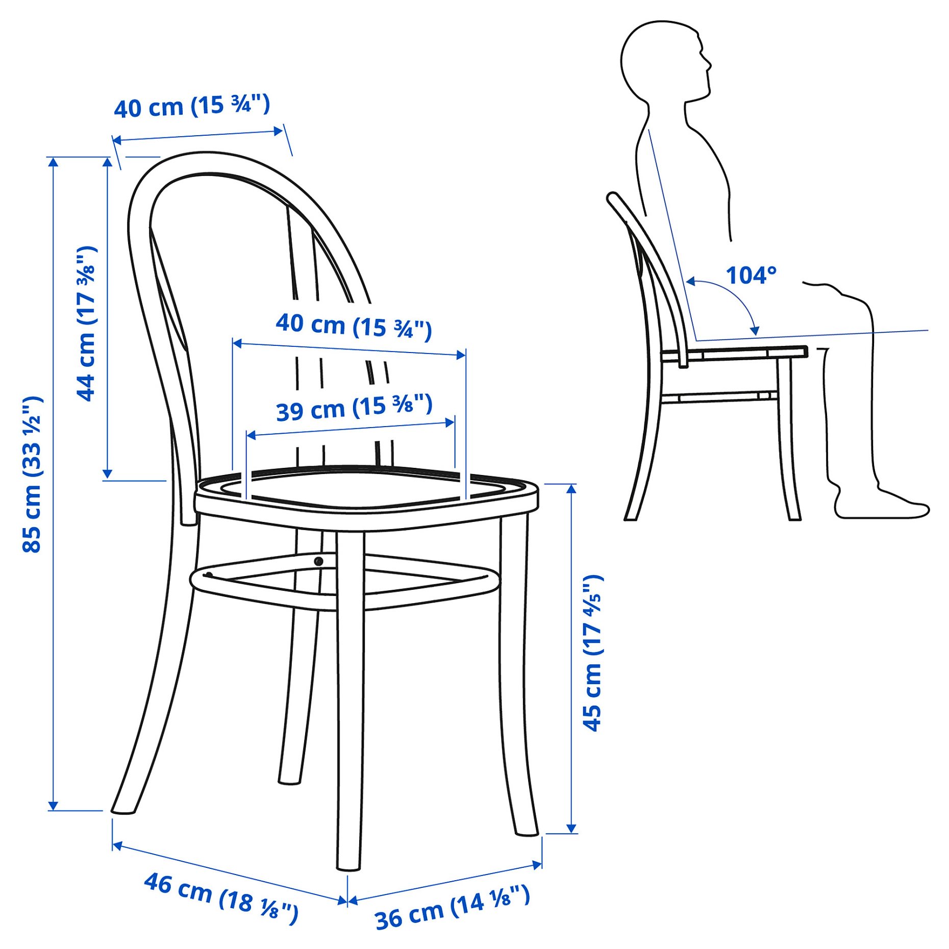 NORDVIKEN/SKOGSBO, table and 2 chairs, 74/104 cm, 495.281.99