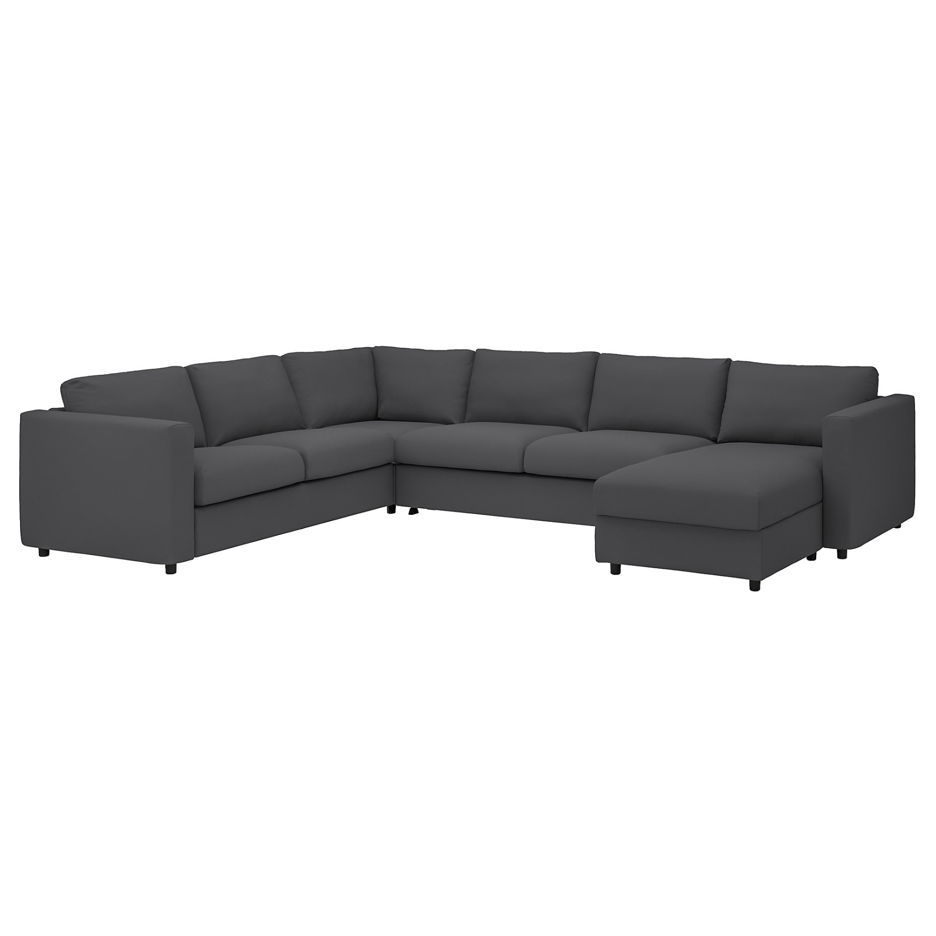 VIMLE, γωνιακός καναπές-κρεβάτι, 5 θέσεων με σεζλόνγκ, 495.370.09