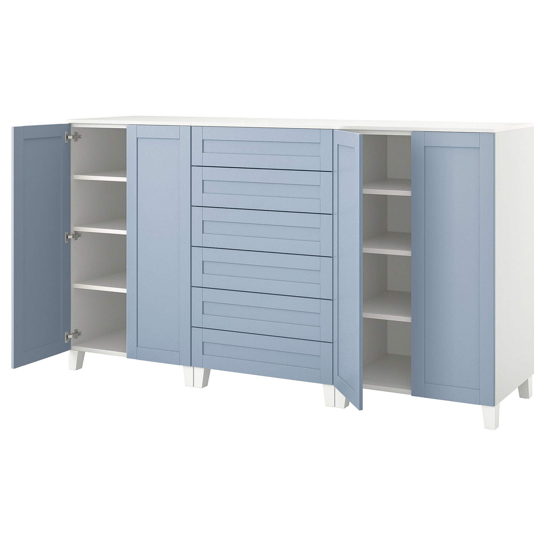 PLATSA, cabinet with doors and drawers, 240x57x133 cm, 495.556.87