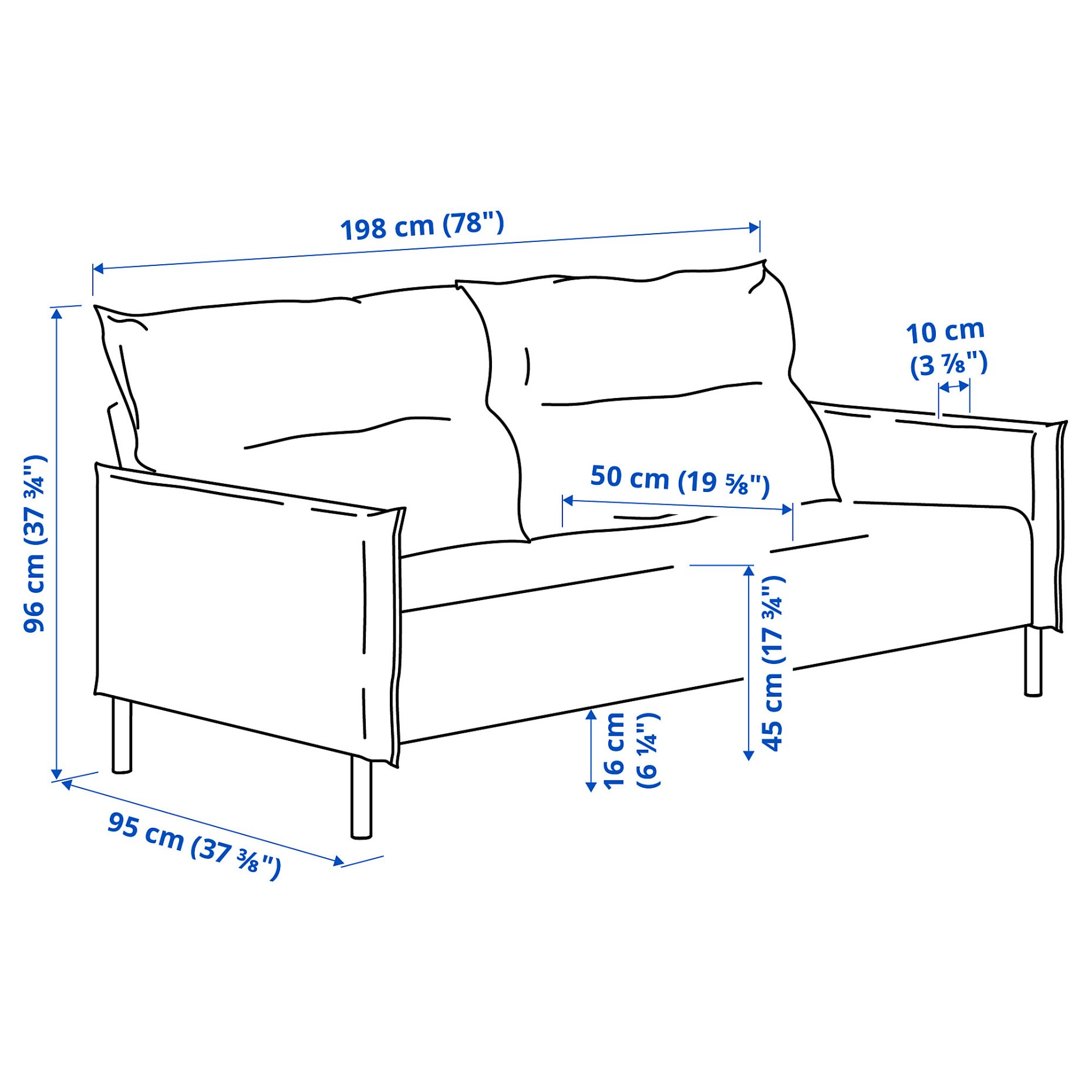 MANNARP, 3-seat sofa, 496.040.46
