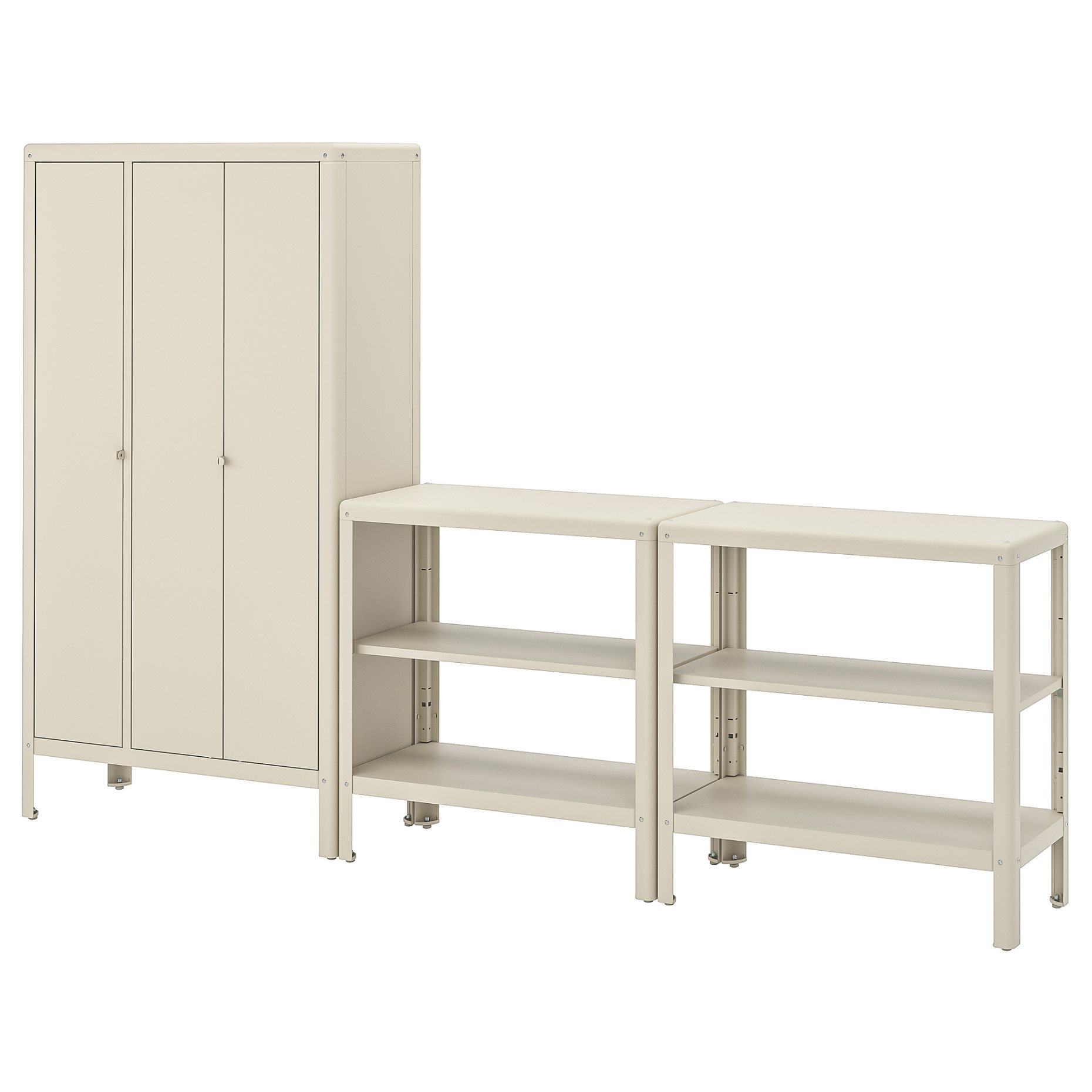 KOLBJÖRN, shelving unit with cabinet outdoor/indoor, 171x37x161 cm, 496.155.30
