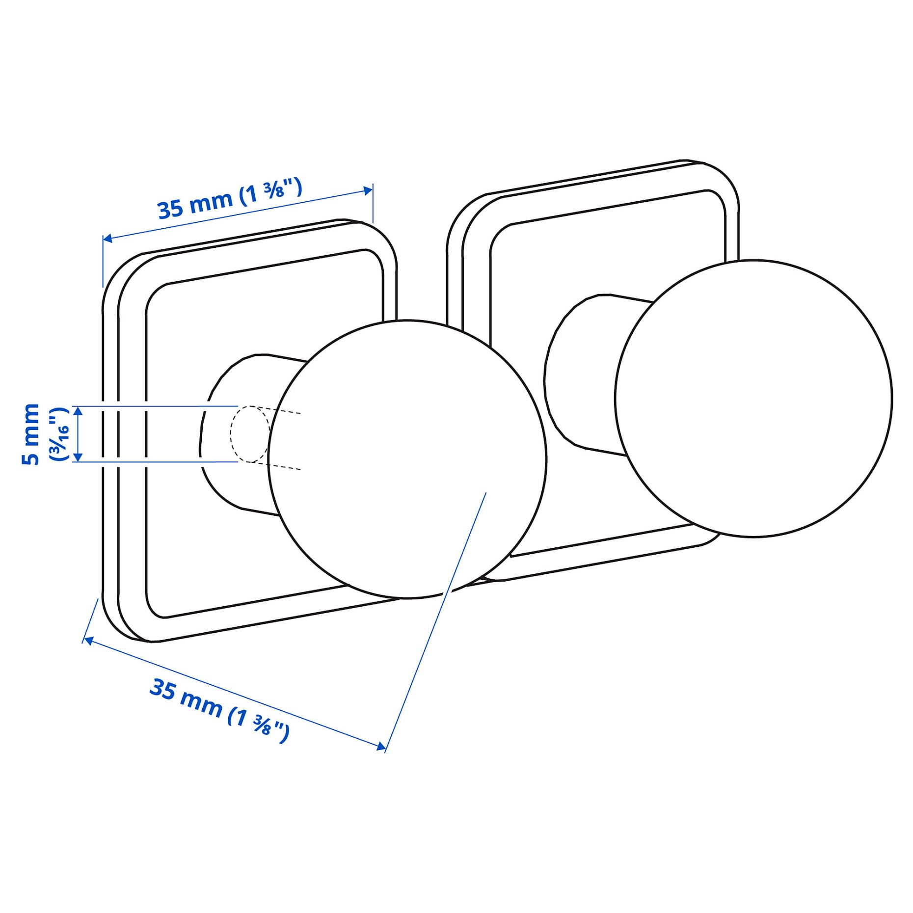 SÖRBYN, knob 2 pack, 25 mm, 504.503.40