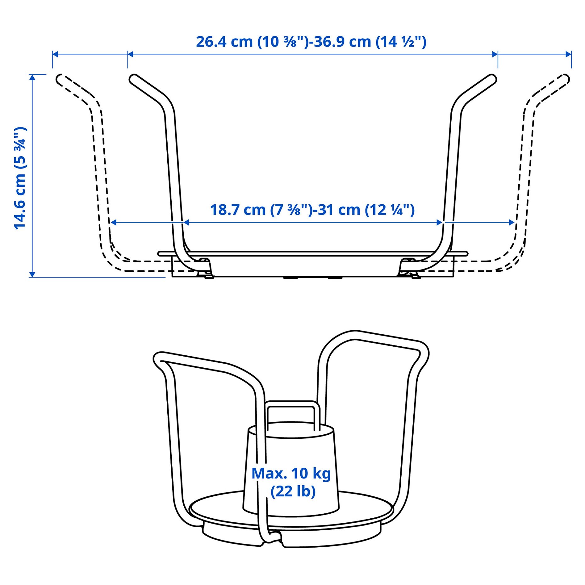 UPPDATERA, plate holder, 18-31 cm, 504.861.79