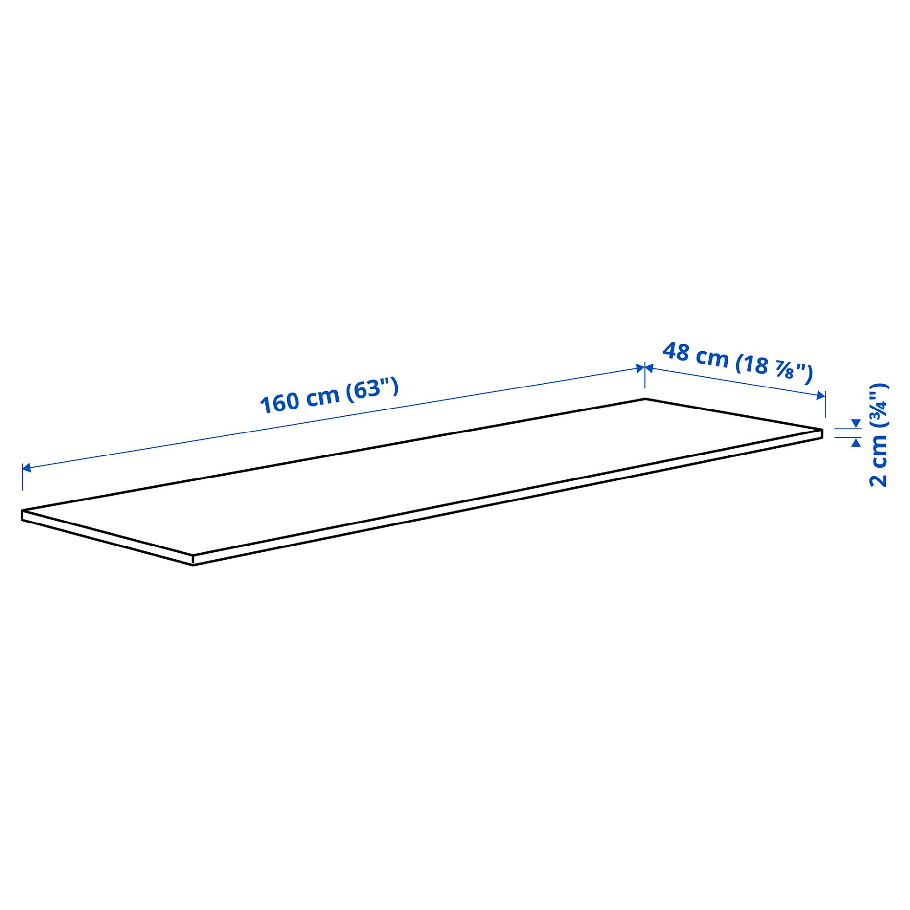 MITTZON, table top, 160x48 cm, 505.278.44