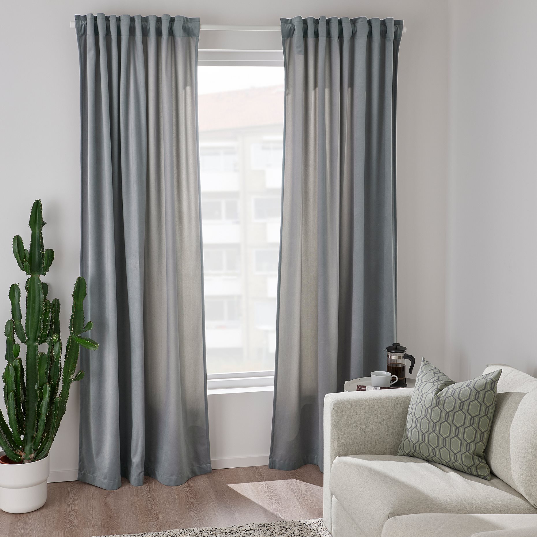 SANDSVINGEL, curtains 1 pair, 135x300 cm, 505.322.61