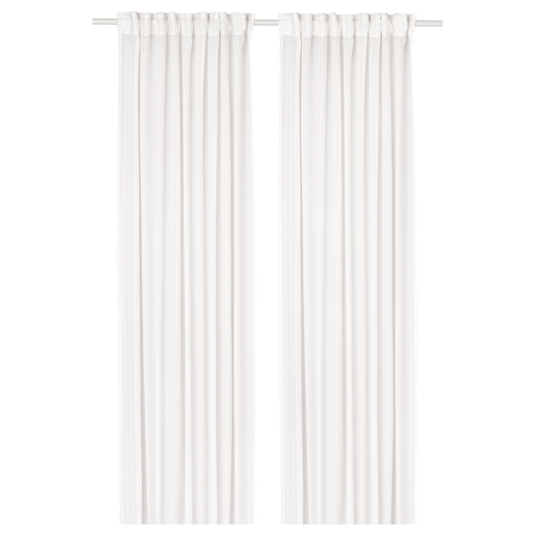 STENFRÖ, sheer curtains with heading tape/1 pair, 145x300 cm, 505.621.25
