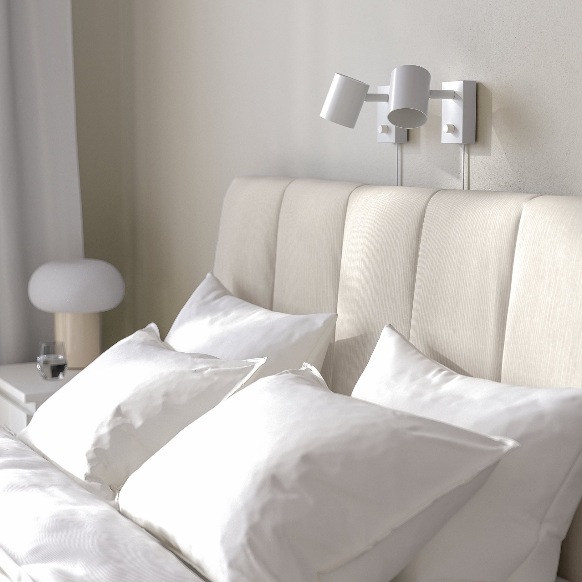 TÄLLÅSEN, upholstered bed frame, 140x200 cm, 505.647.75