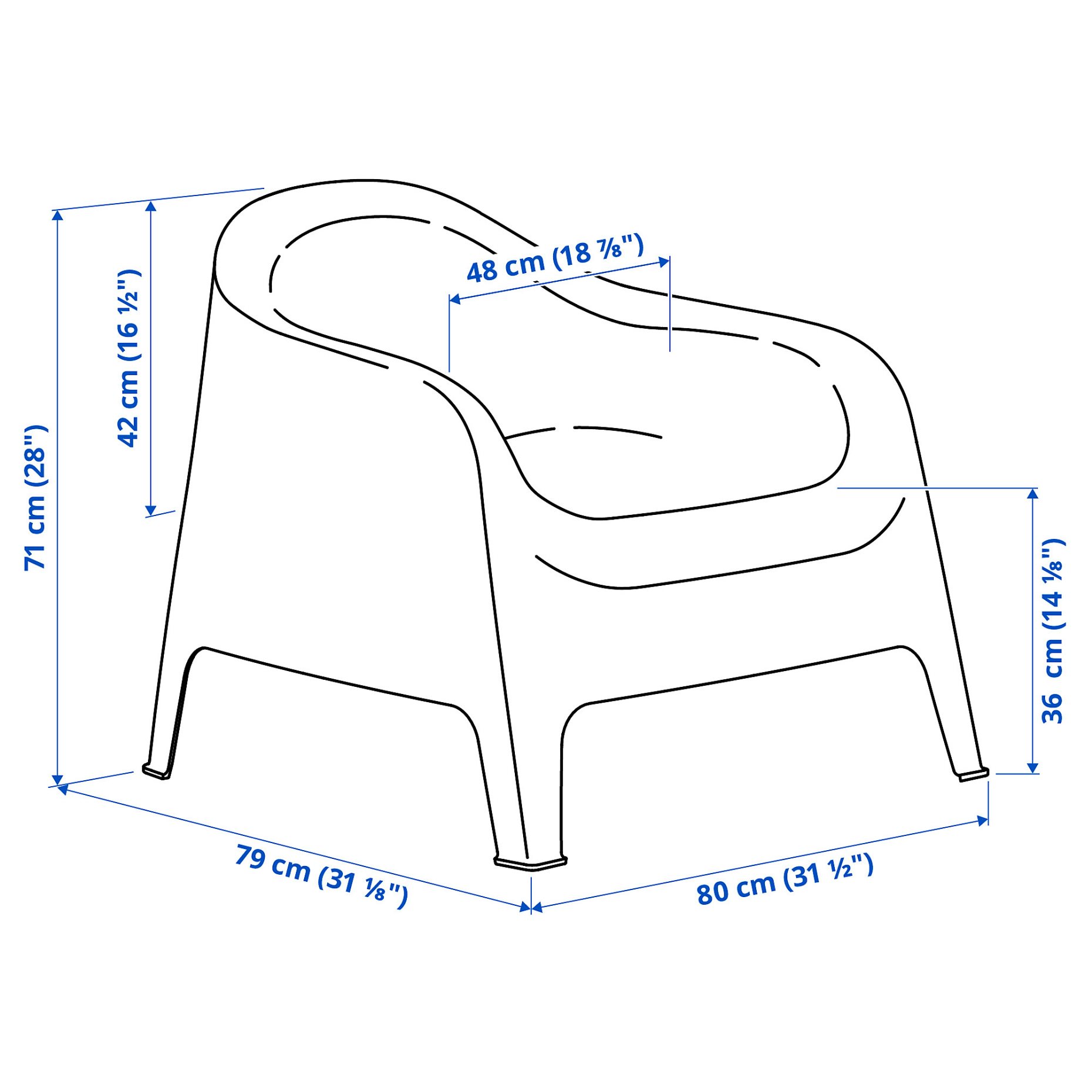 SKARPÖ, armchair, outdoor, 505.758.11