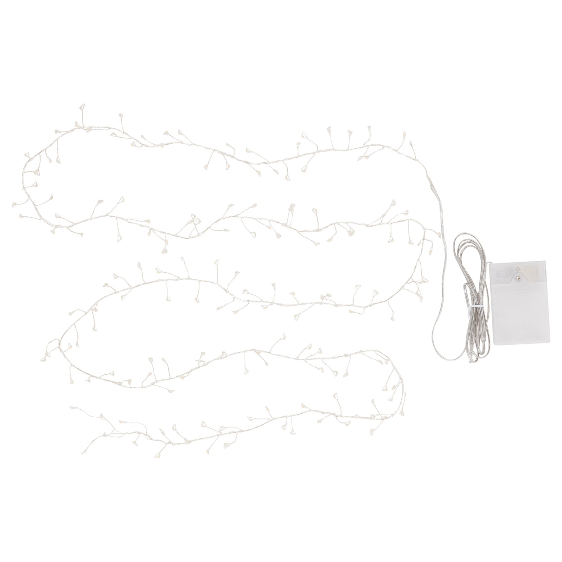 STRÅLA, chain with built-in LED light source/160 lights/battery-operated mini, 505.824.54