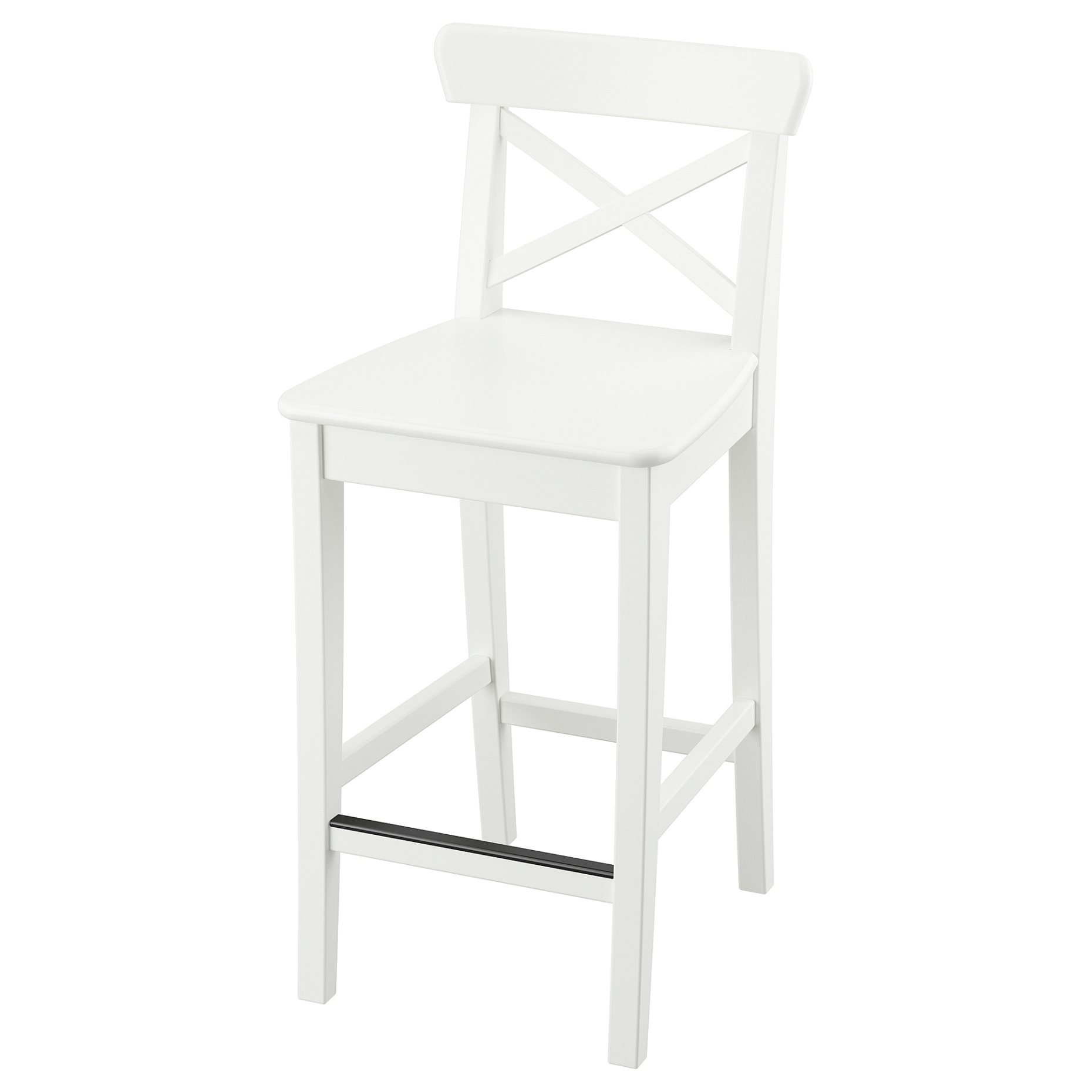 ROSENTORP, bar stool with backrest, 63 cm counter height, 506.181.94