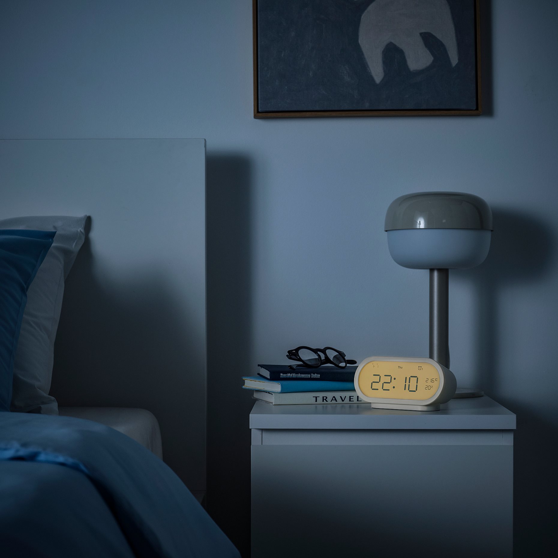 RÖDSTRÄFSE, alarm clock with hygro-thermometer, 17x8x6 cm, 506.204.70