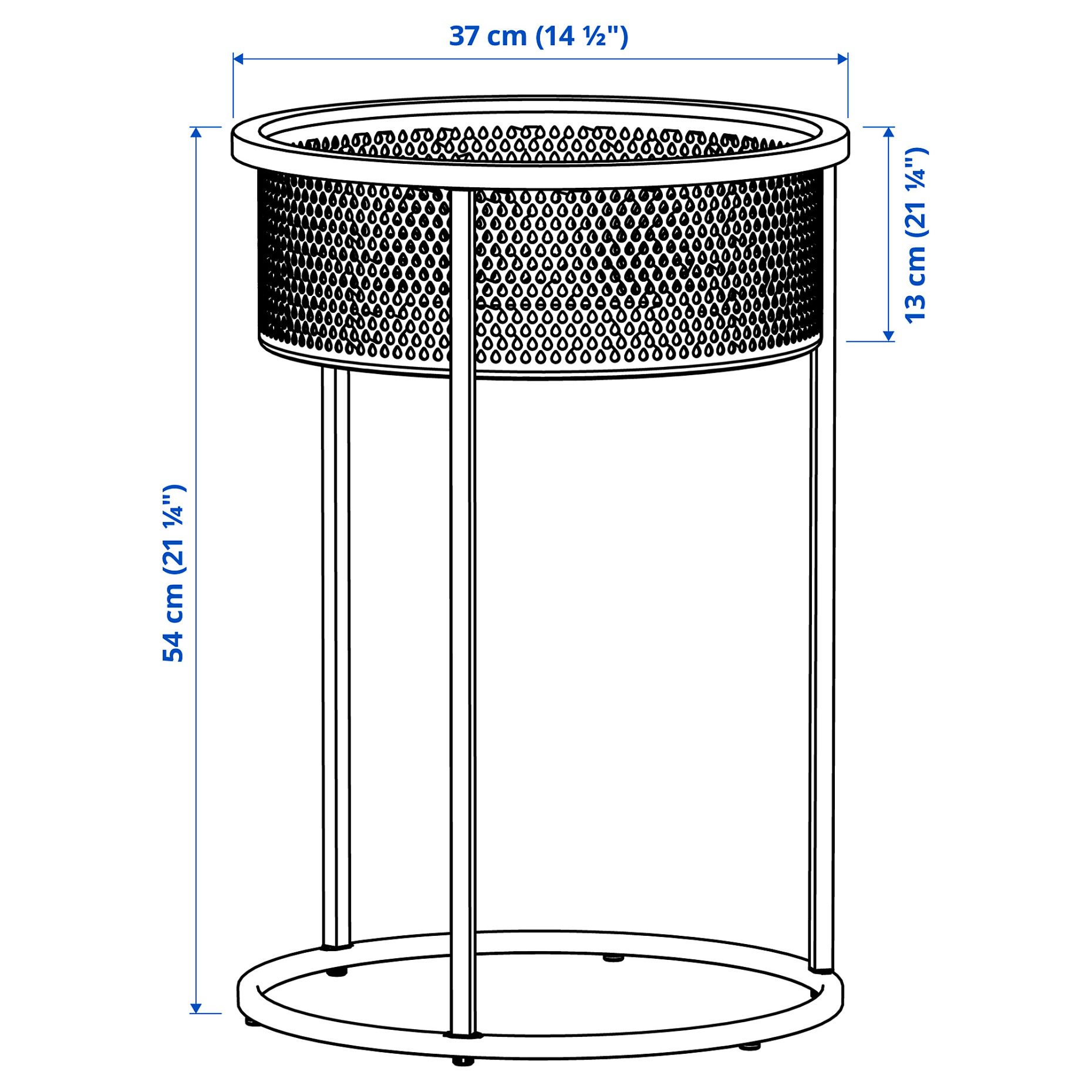 BLÅKRÅKA, plant stand in/outdoor, 54 cm, 506.267.78