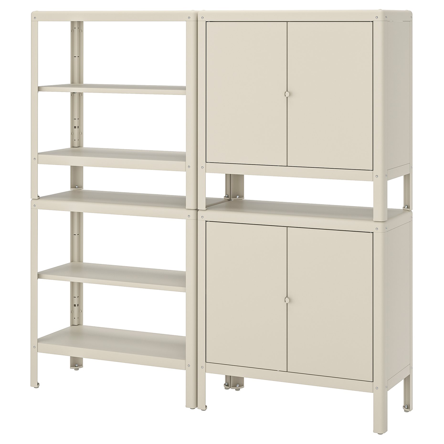 KOLBJÖRN, shelving unit with 2 cabinets, 161x37x161 cm, 592.916.34