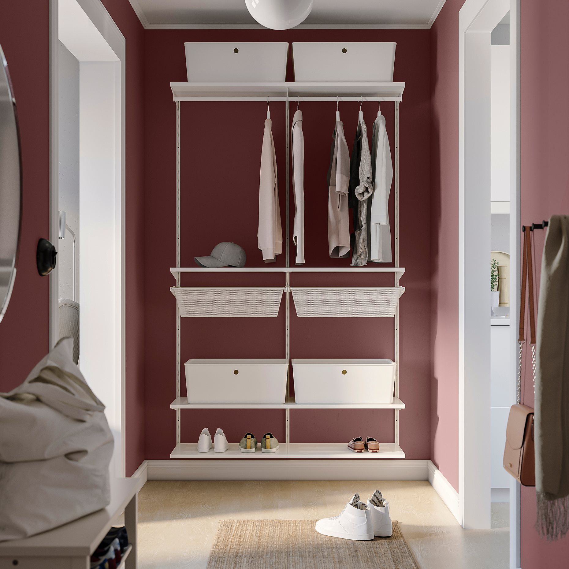 BOAXEL, wardrobe combination, 125x40x201 cm, 594.656.34