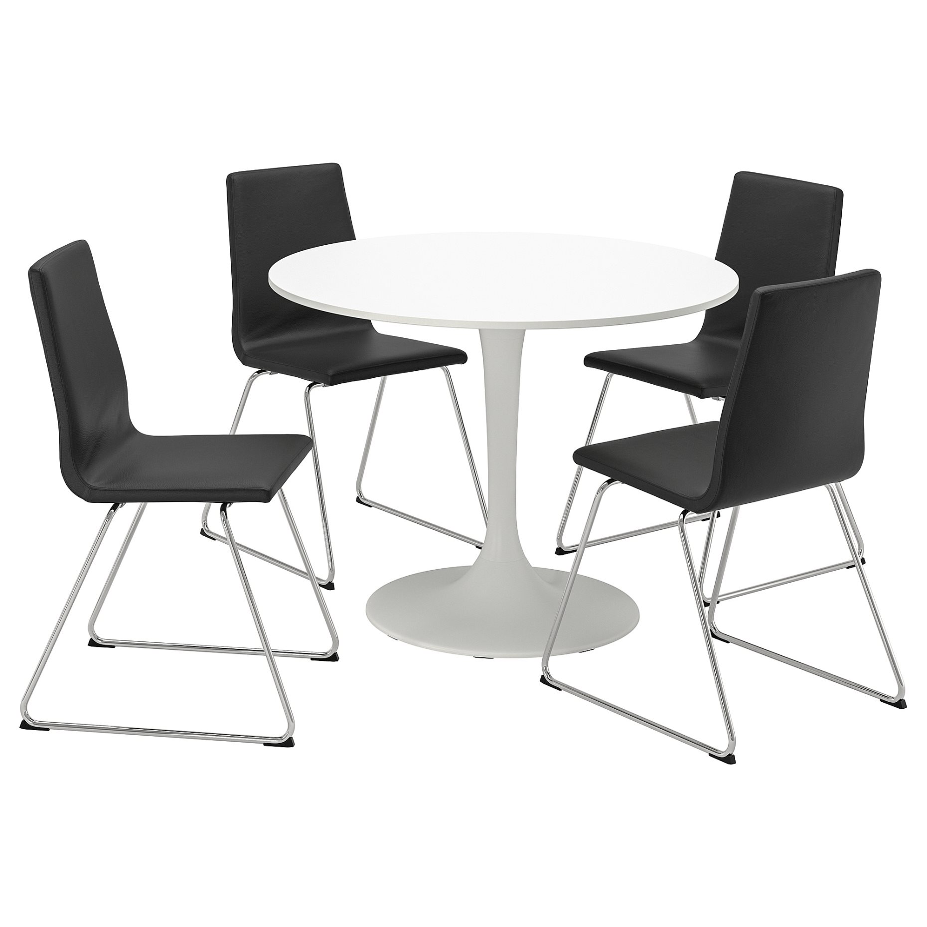 DOCKSTA/LILLANAS, τραπέζι και 4 καρέκλες, 103 cm, 594.951.17