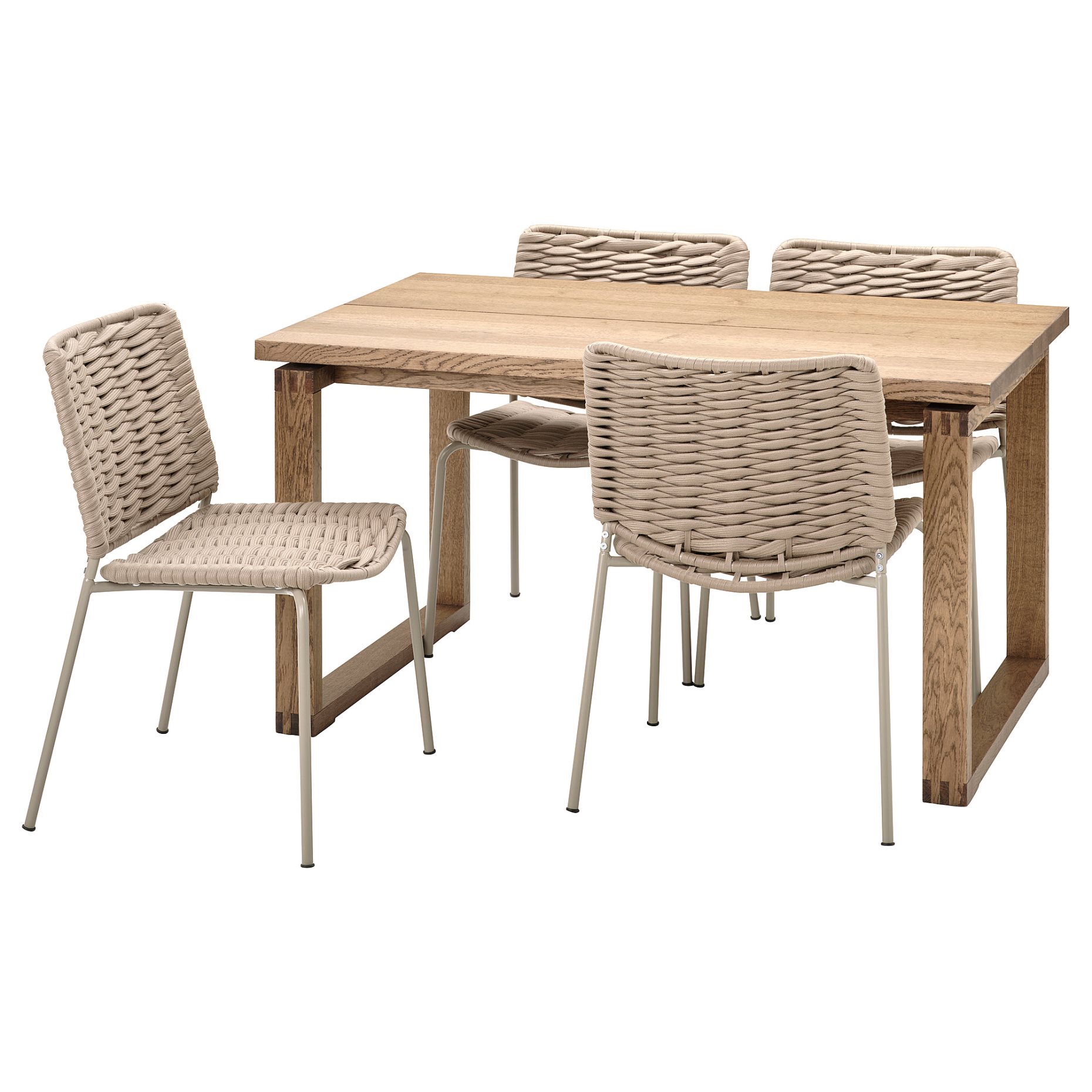 MORBYLANGATEGELON, τραπέζι και 4 καρέκλες, 140x85 cm, 595.012.36
