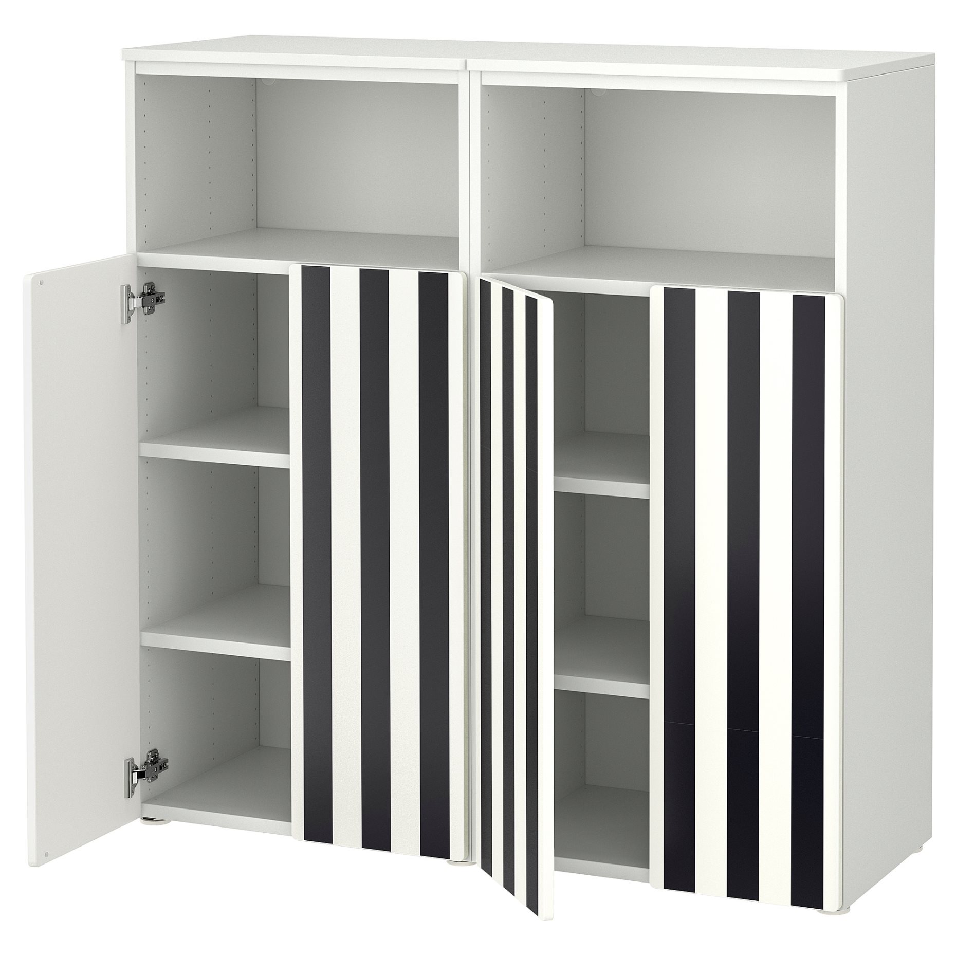 SMASTAD/PLATSA, storage combination with 6 shelves, 120x42x123 cm, 595.496.86