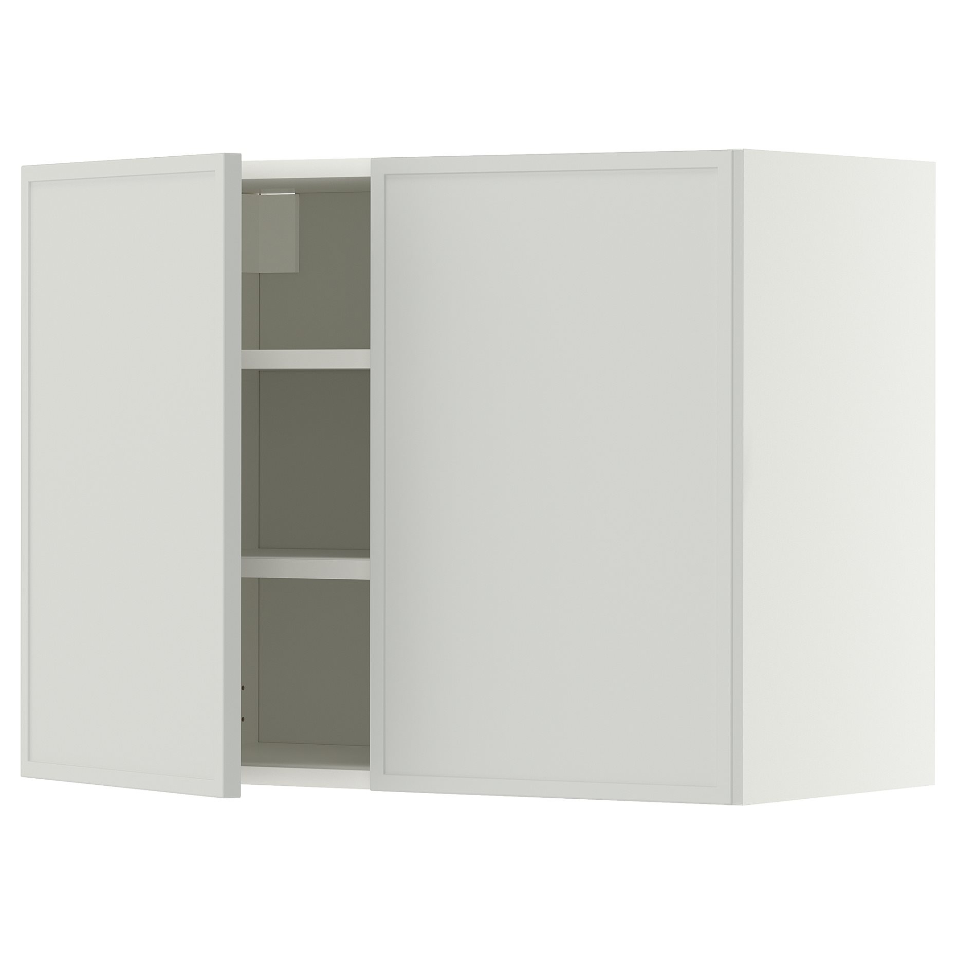 METOD, wall cabinet with shelves/2 doors, 80x60 cm, 596.061.01