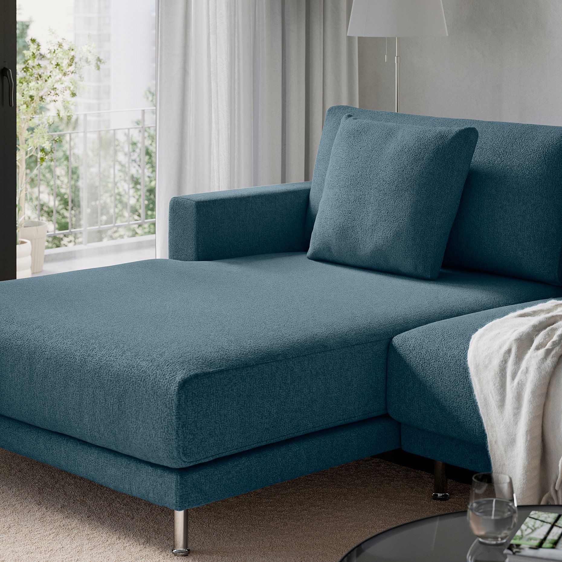 UPPÅKRA, 3-seat modular sofa with chaise longue, left, 596.130.12