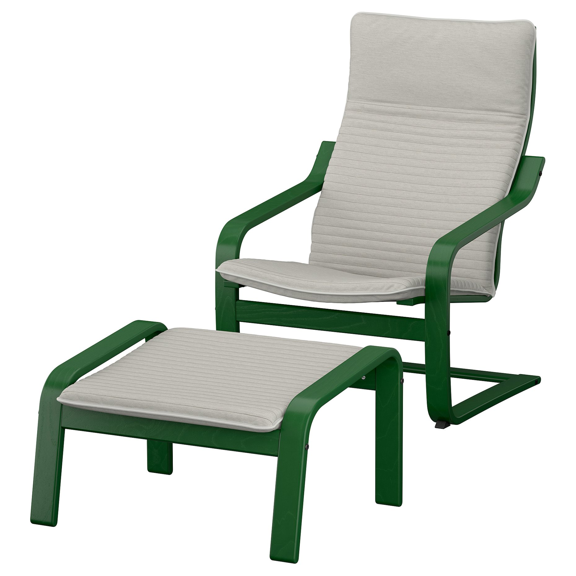 POÄNG, armchair and footstool, 596.255.57