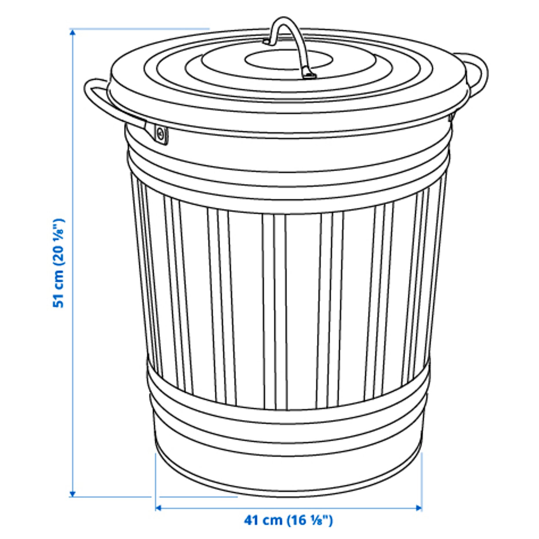 KNODD, bin with lid, 600.456.56