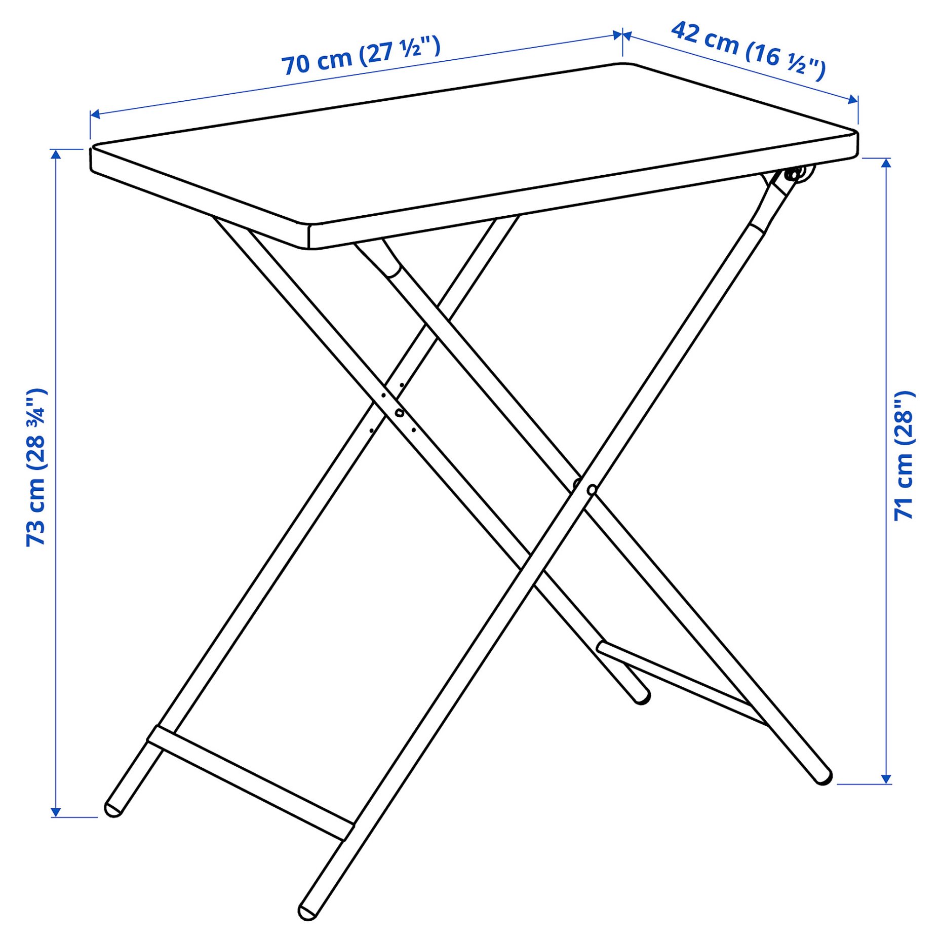 TORPARÖ, τραπέζι πτυσσόμενο εσωτερικού/εξωτερικού χώρου, 70x42 cm, 604.207.48