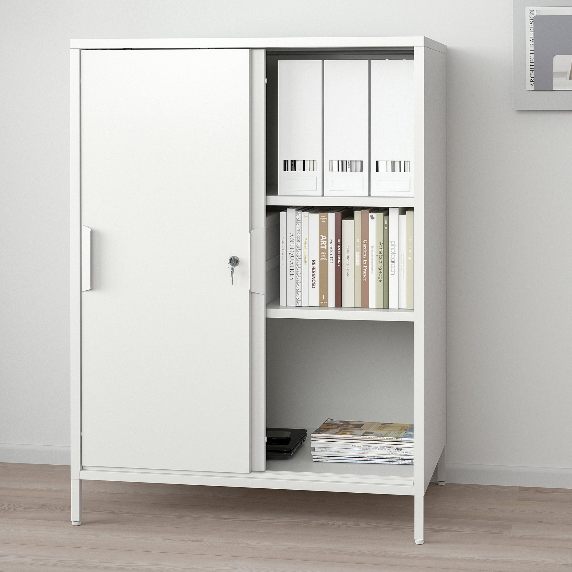 TROTTEN, cabinet with sliding doors, 80x110 cm, 604.747.60