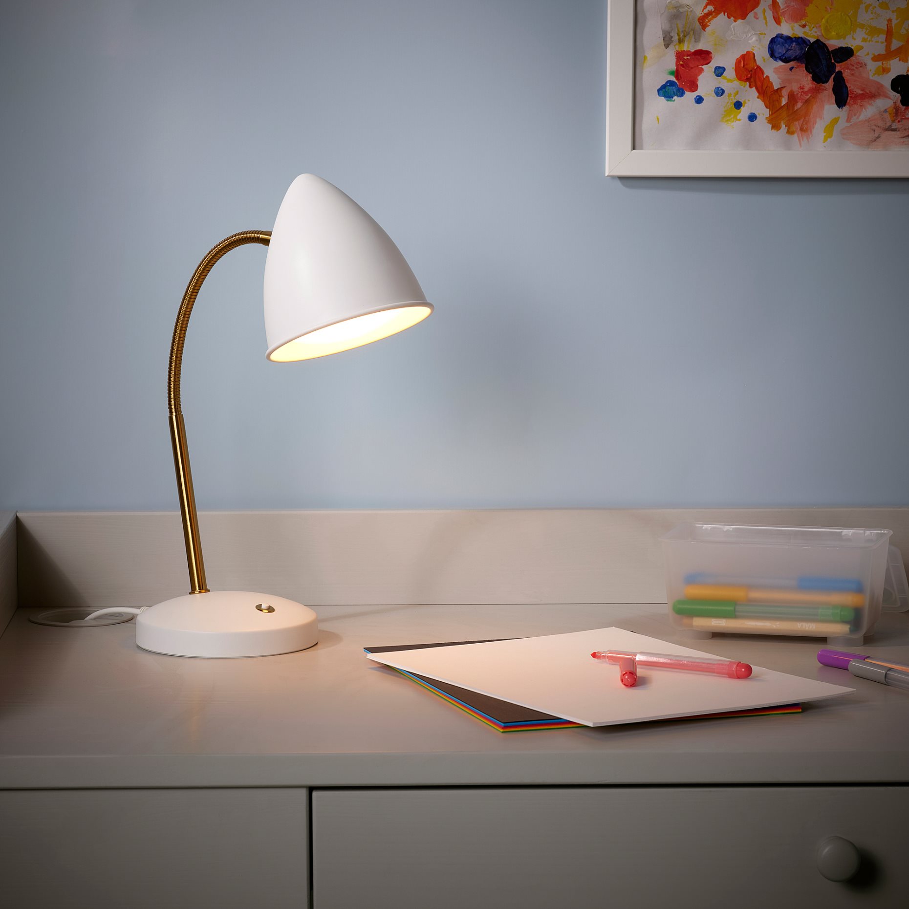 ISNÅLEN, work lamp with built-in LED light source, 605.012.64