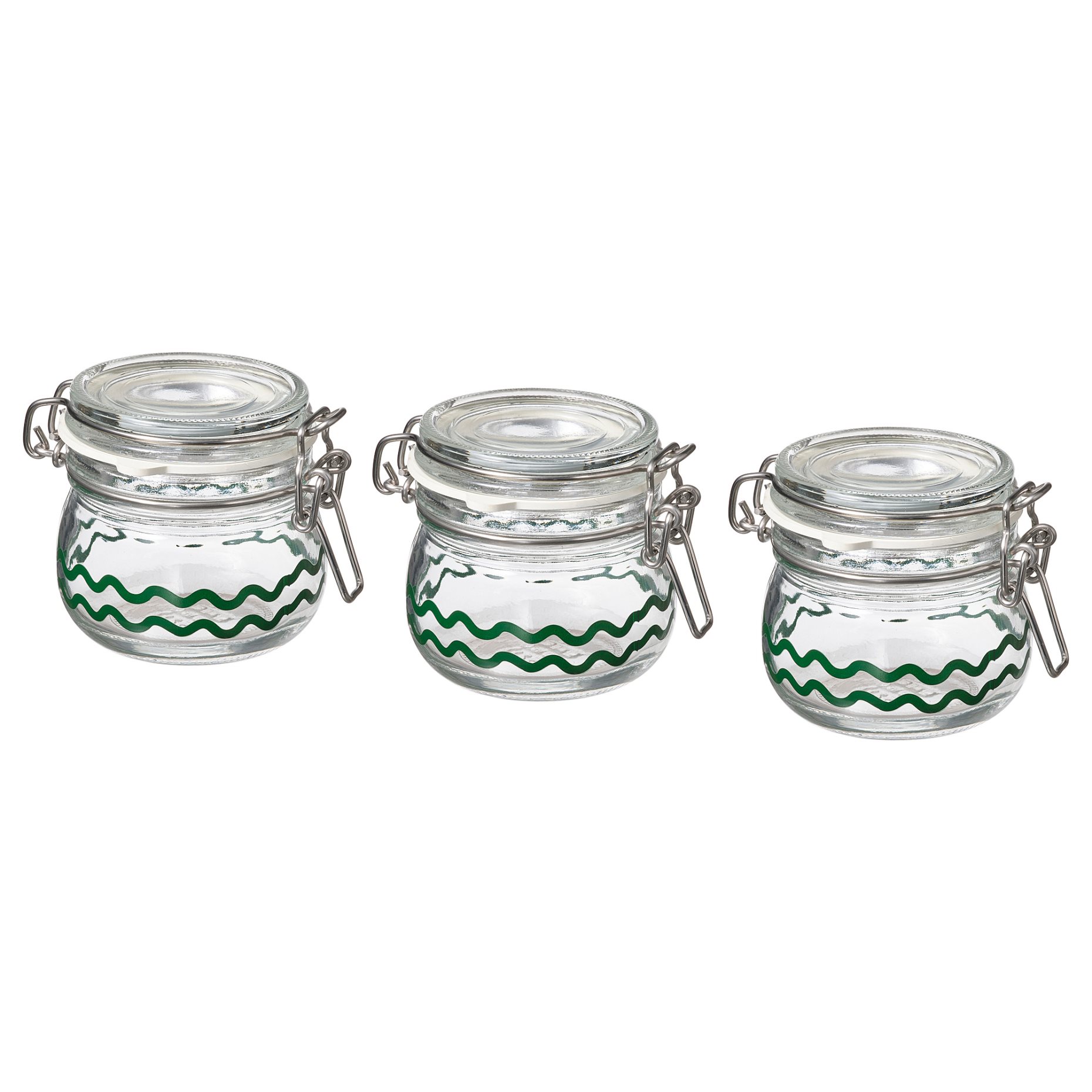 KORKEN, jar with lid/3 pack, 13 cl, 605.430.42