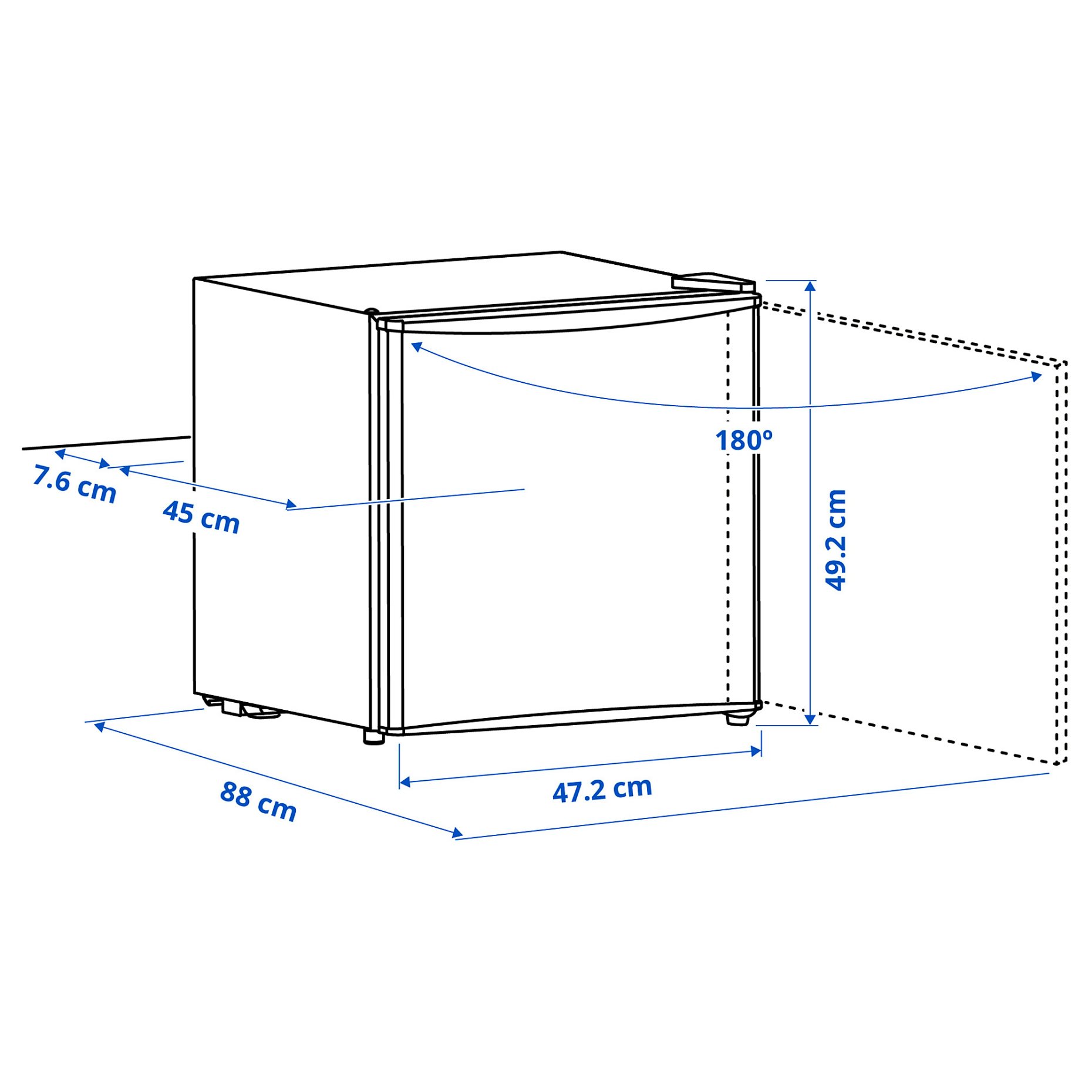 TILLREDA, ψυγείο ελεύθερο, 43 l, 605.787.29